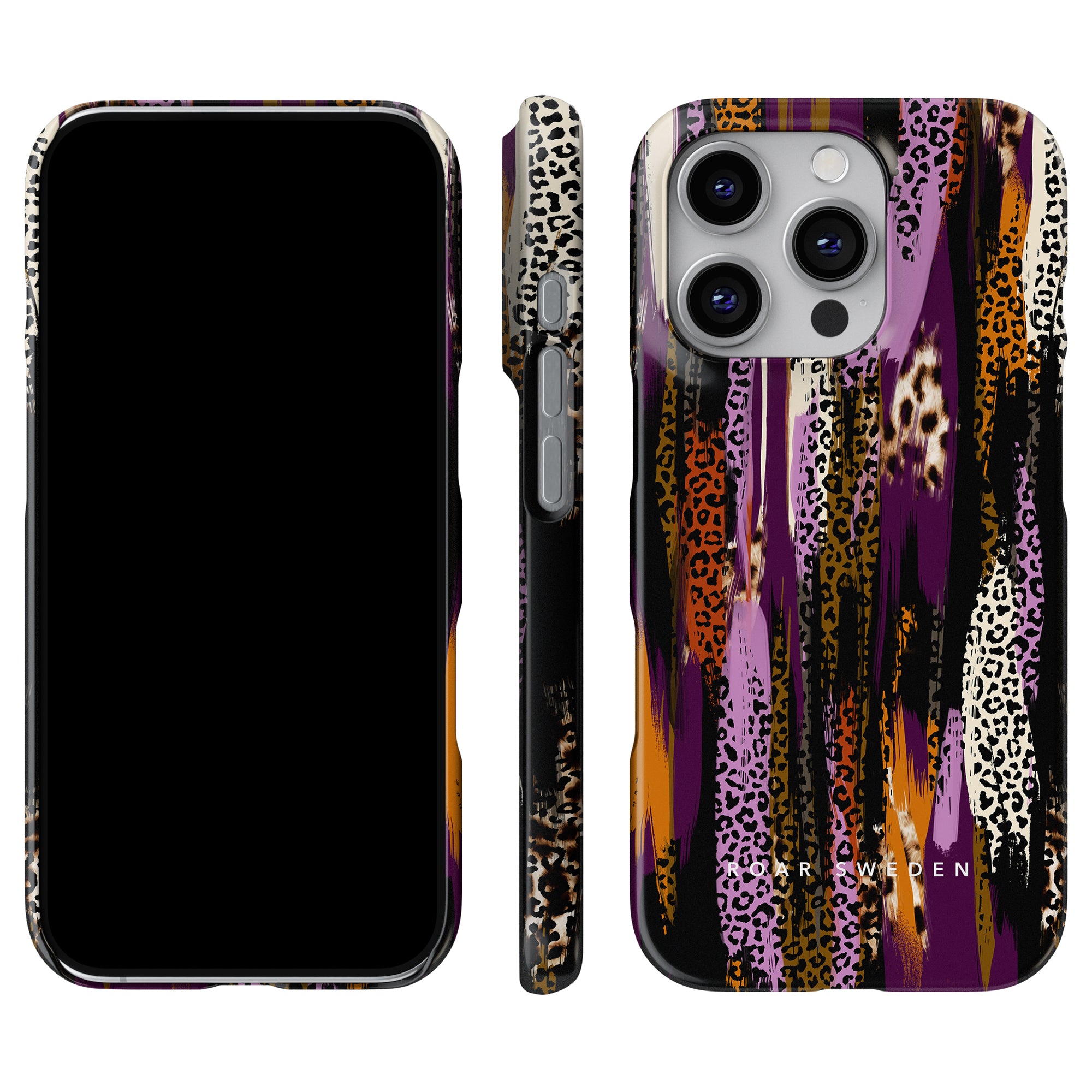 a phone case with an animal print design