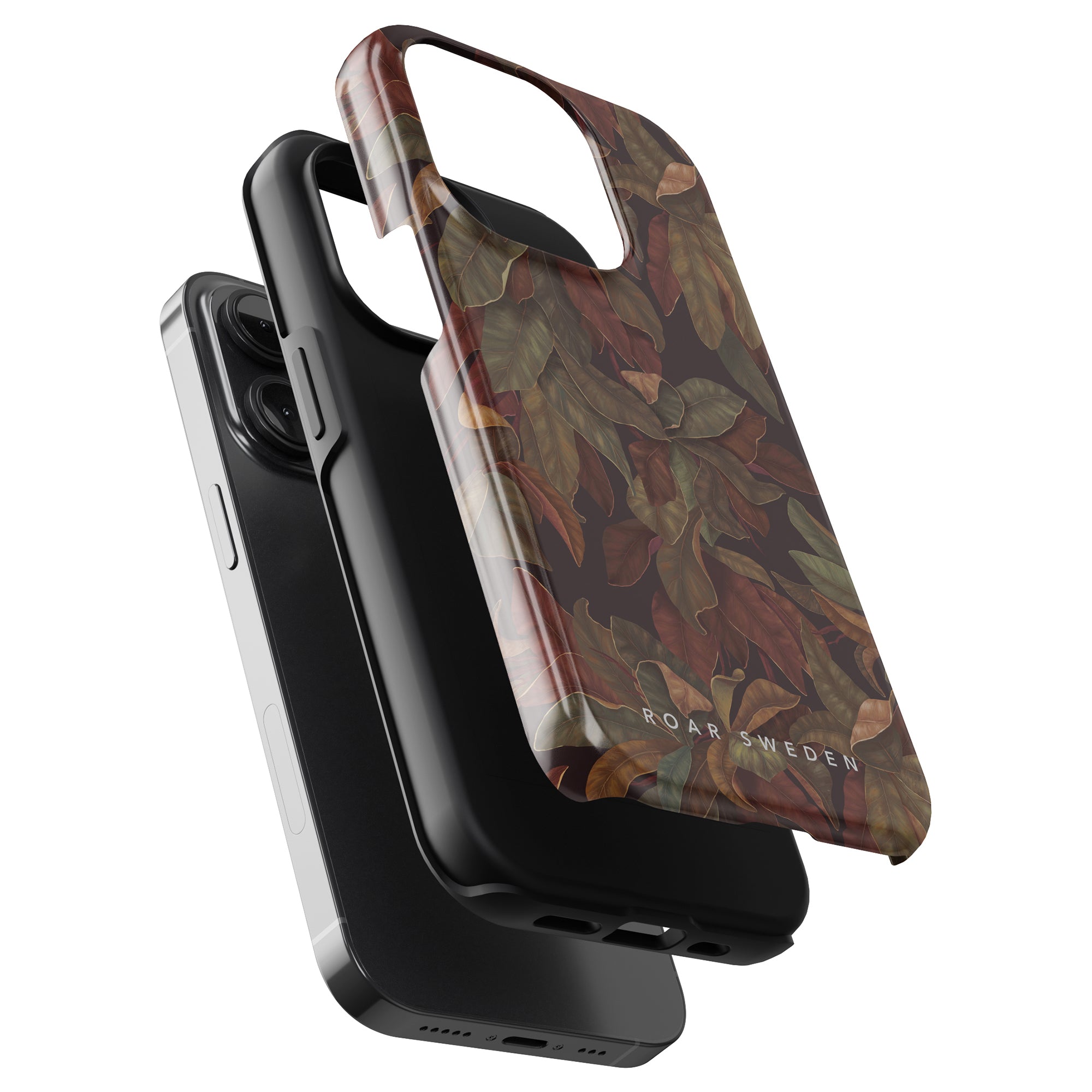 The Autumn - Tough Case has a pattern of leaves on it. The product description is missing.