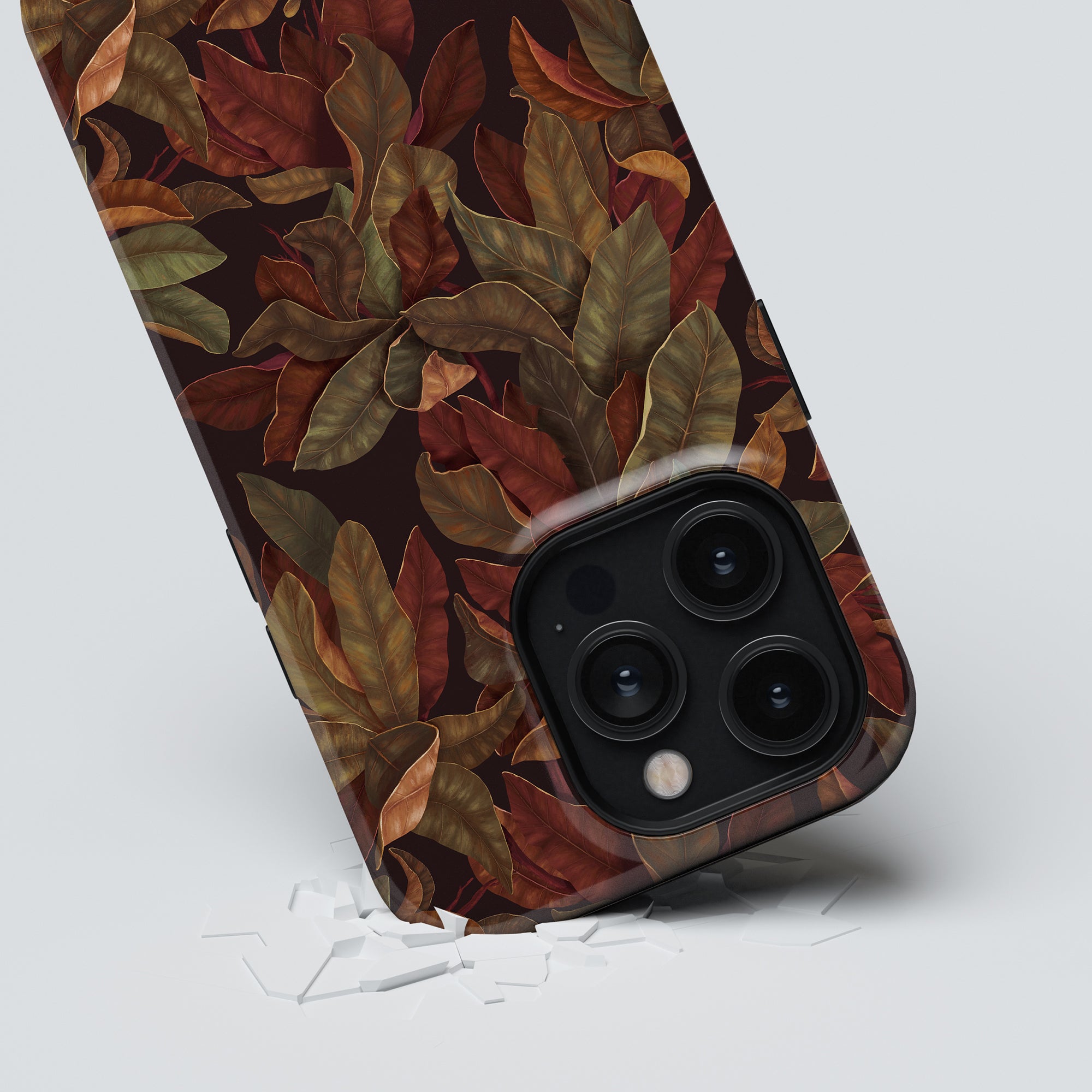 An Autumn - Tough Case adorned with delicate leaves, offering both protection and a natural touch to your device.
