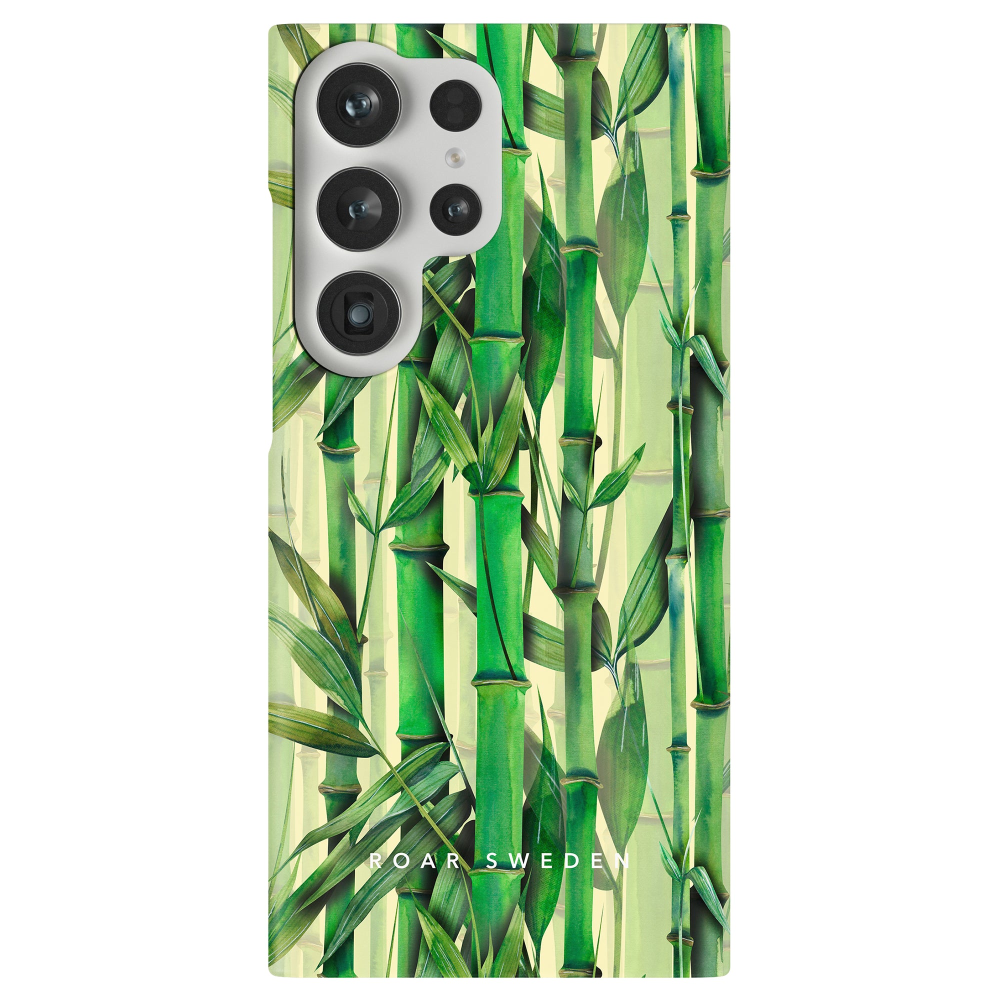 Ett Bambu - Slim Fodral med ett grönt bambumönster.