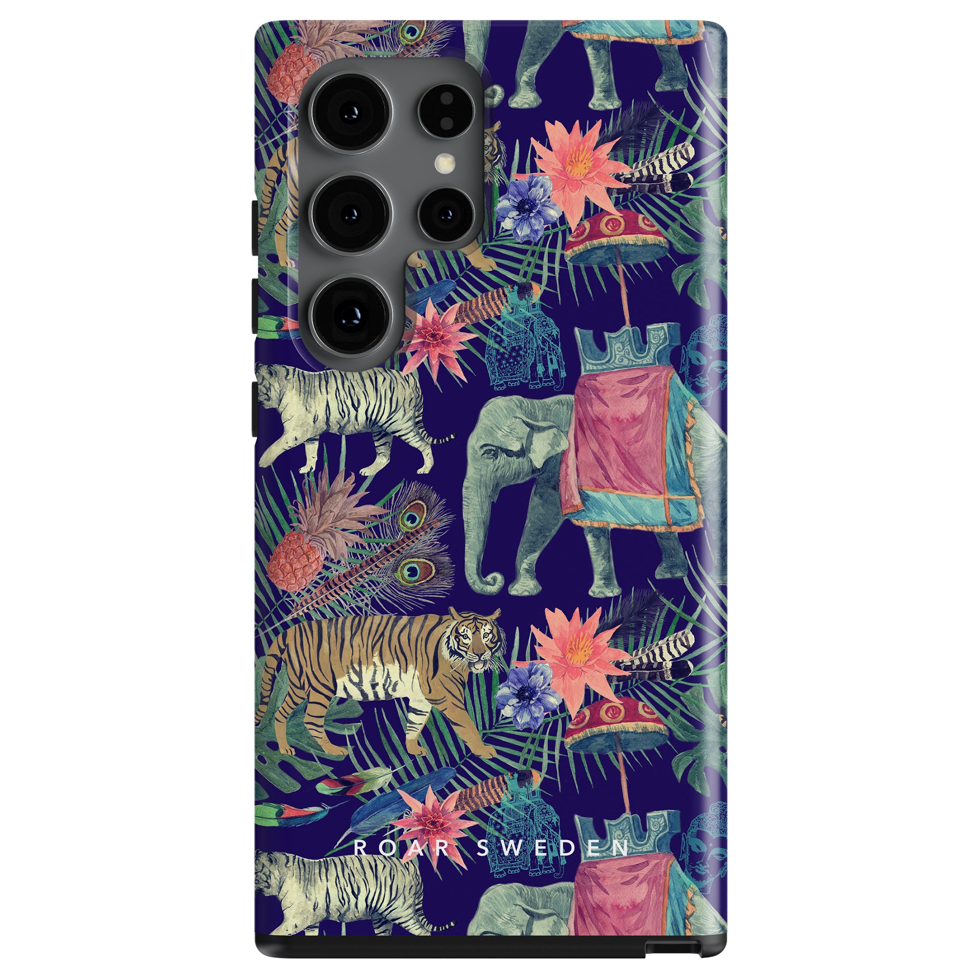 Bombay - Tough Case with a colorful animal-themed mobilskal featuring a tiger among tropical foliage from the jungle-kollektion.