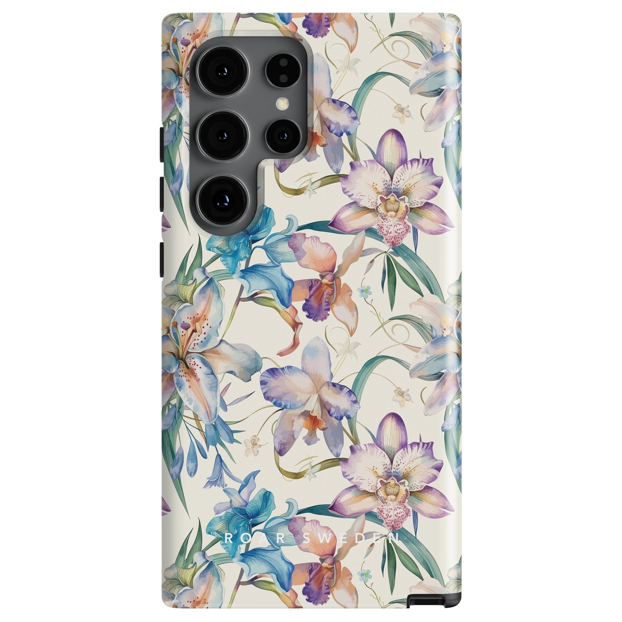 A part of our Summer Collection, this Bouquet - Tough Case showcases a stunning floral design with colorful flowers in shades of blue, purple, and pink. The Bouquet - Tough Case has multiple camera cutouts for the phone's lenses.