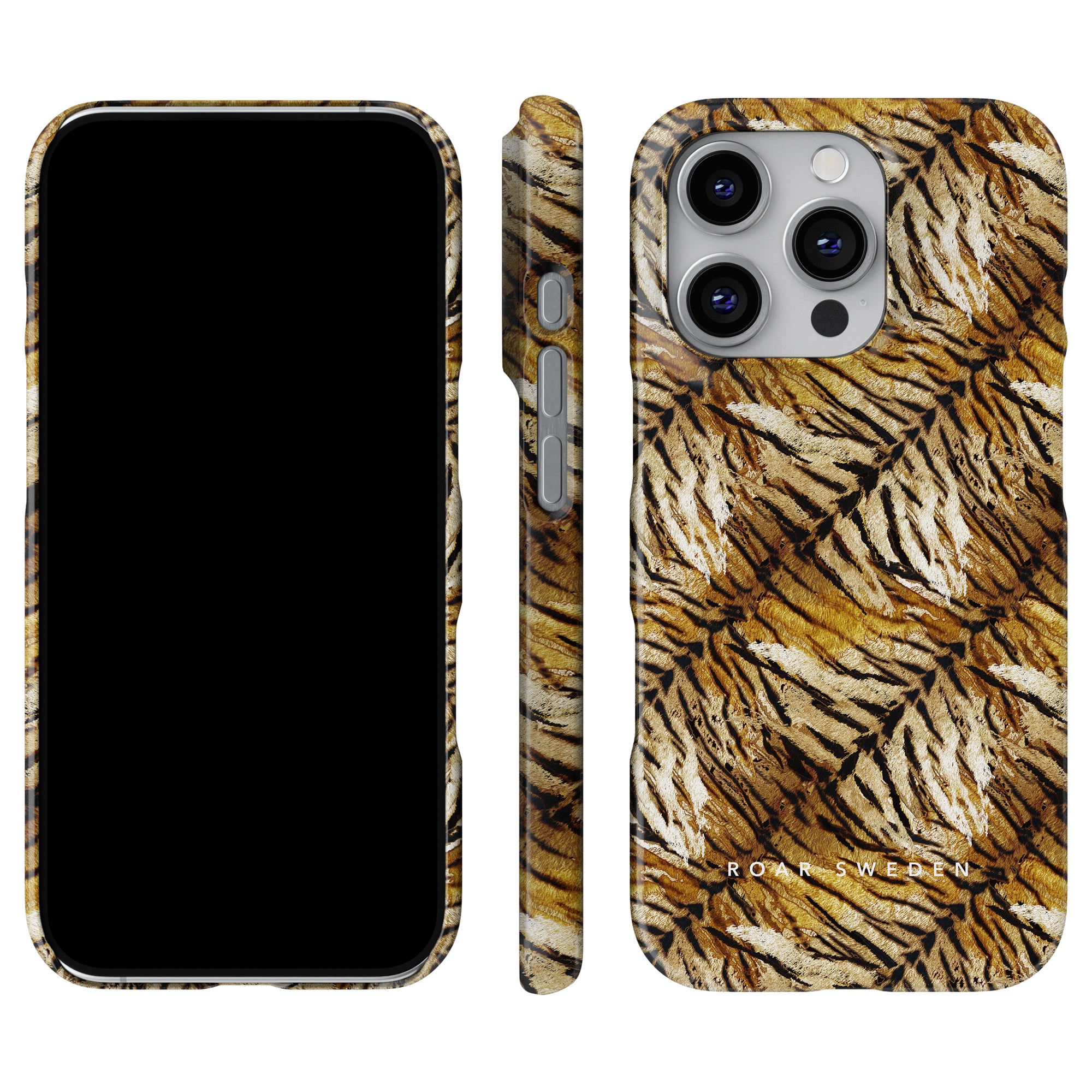 a phone case with a pattern of leaves on it