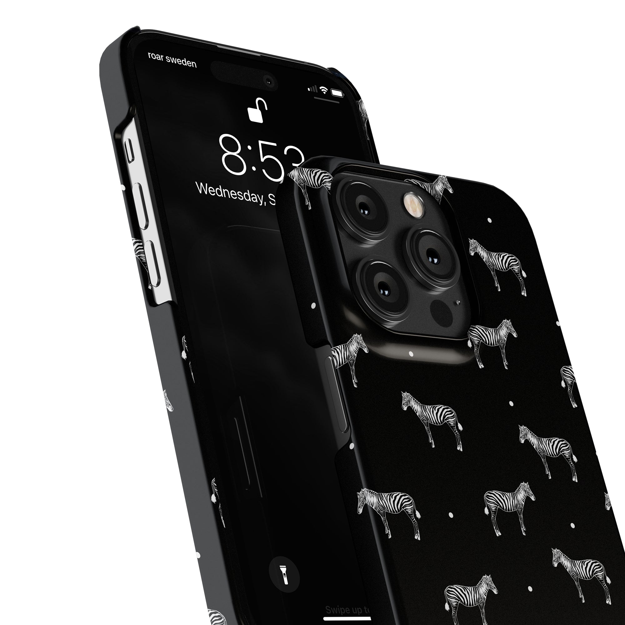 Ett svart och vitt Dotted Zebra - Tunt fodral för iPhone 11.