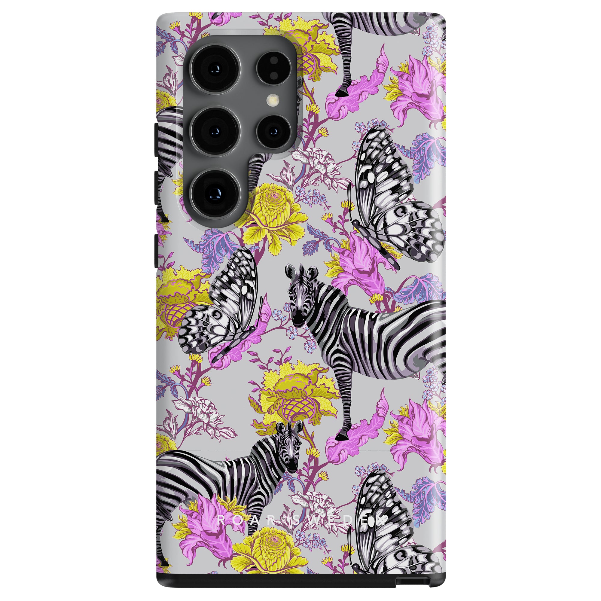 Smartphone with a floral and Exotic Zebra - Tough Case.