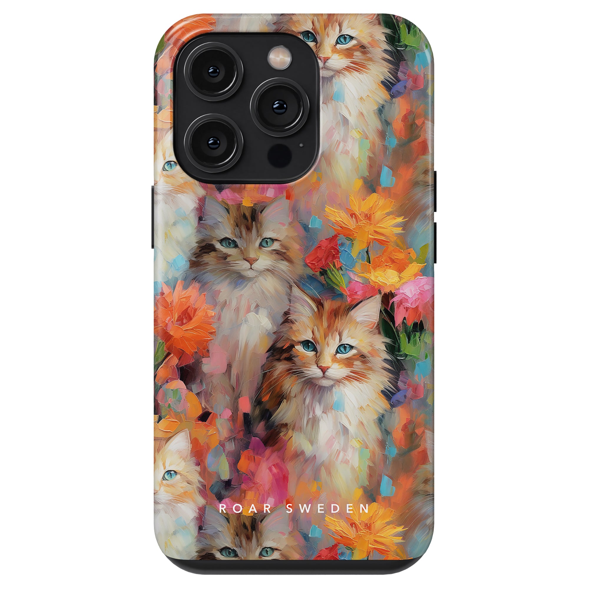 Detta trendiga Flower Kitty - Tough Case har en charmig design av katter och blommor, vilket skapar ett förtjusande och elegant tillbehör till din enhet.