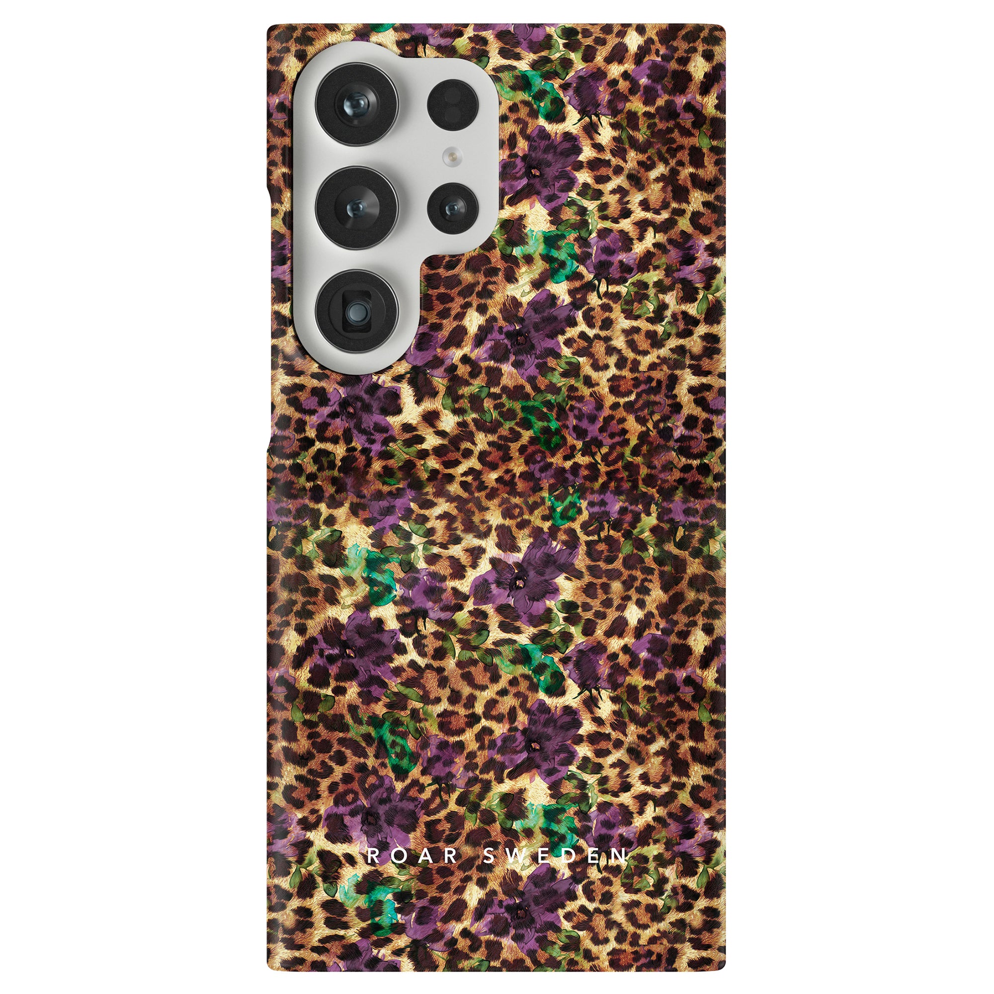 Ett livfullt och iögonfallande Flower Leopard - Tunt fodral designat speciellt för Samsung Galaxy S11. Denna SEO-optimerade produktbeskrivning visar upp den fantastiska kombinationen av lila och grönt, vilket säkerställer att din Samsung Galaxy S