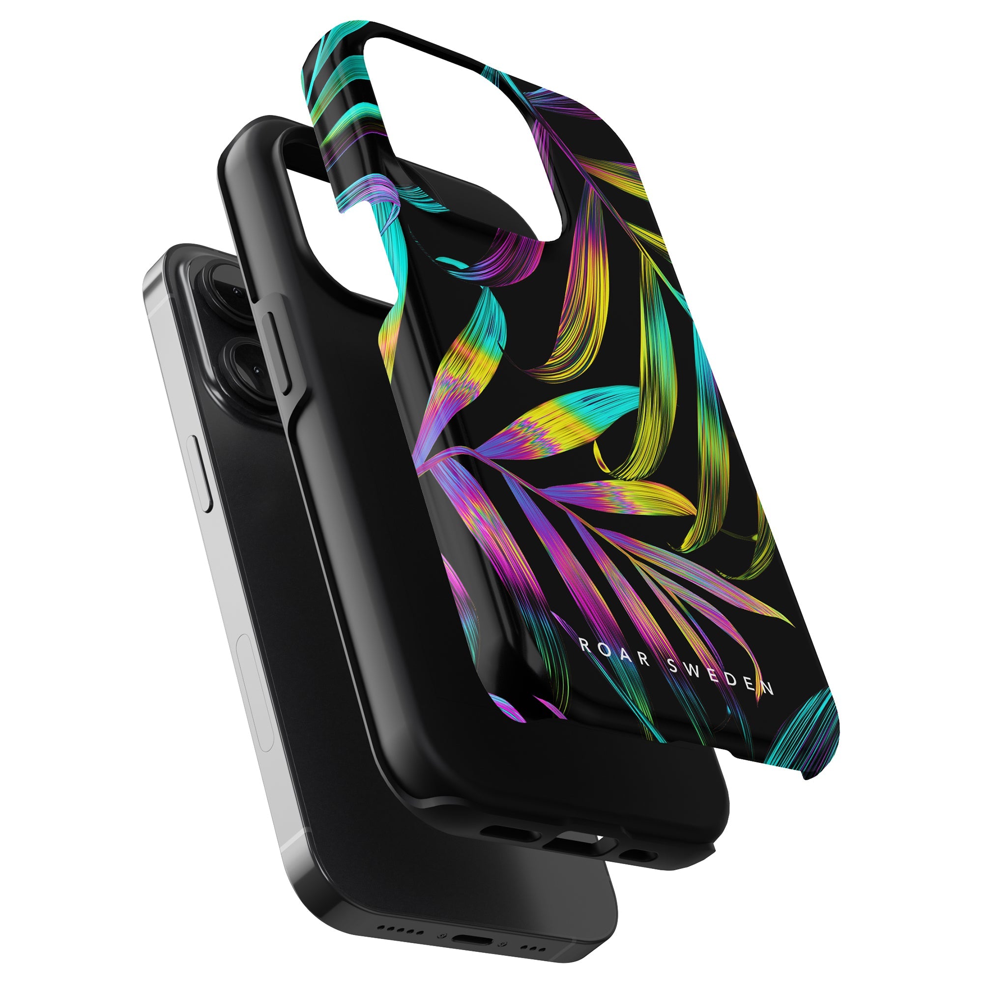 A Fluorescence - Tufft fodral med en tropisk lövdesign för iPhone 11 Pro.