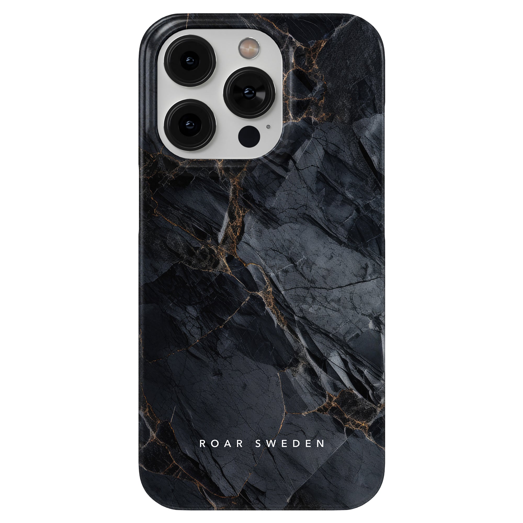 Ett elegant svart granit-tunt fodral designat speciellt för iPhone 11 Pro.