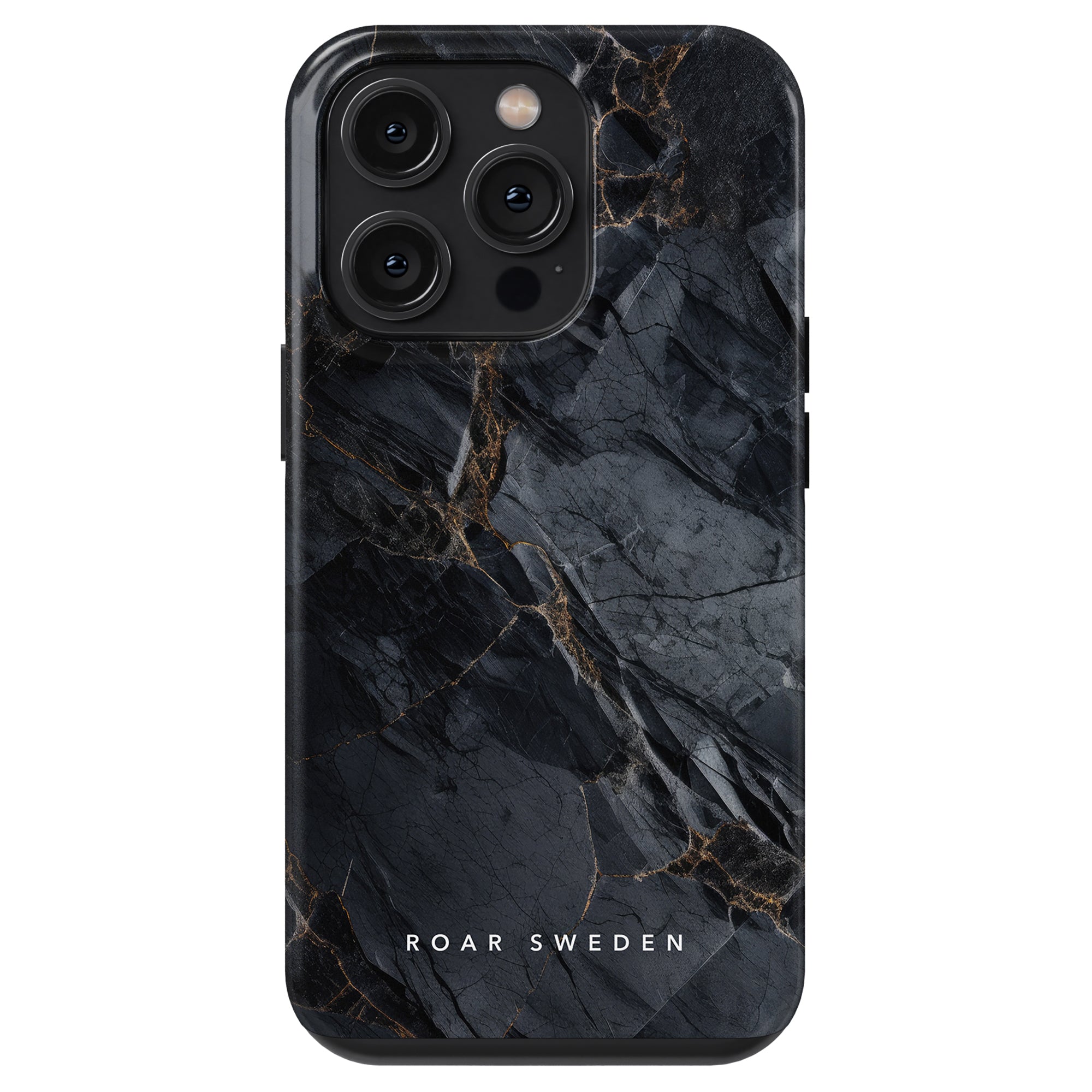 Ett elegant granit - Tufft fodral för iPhone 11 Pro, med en sofistikerad svart finish.