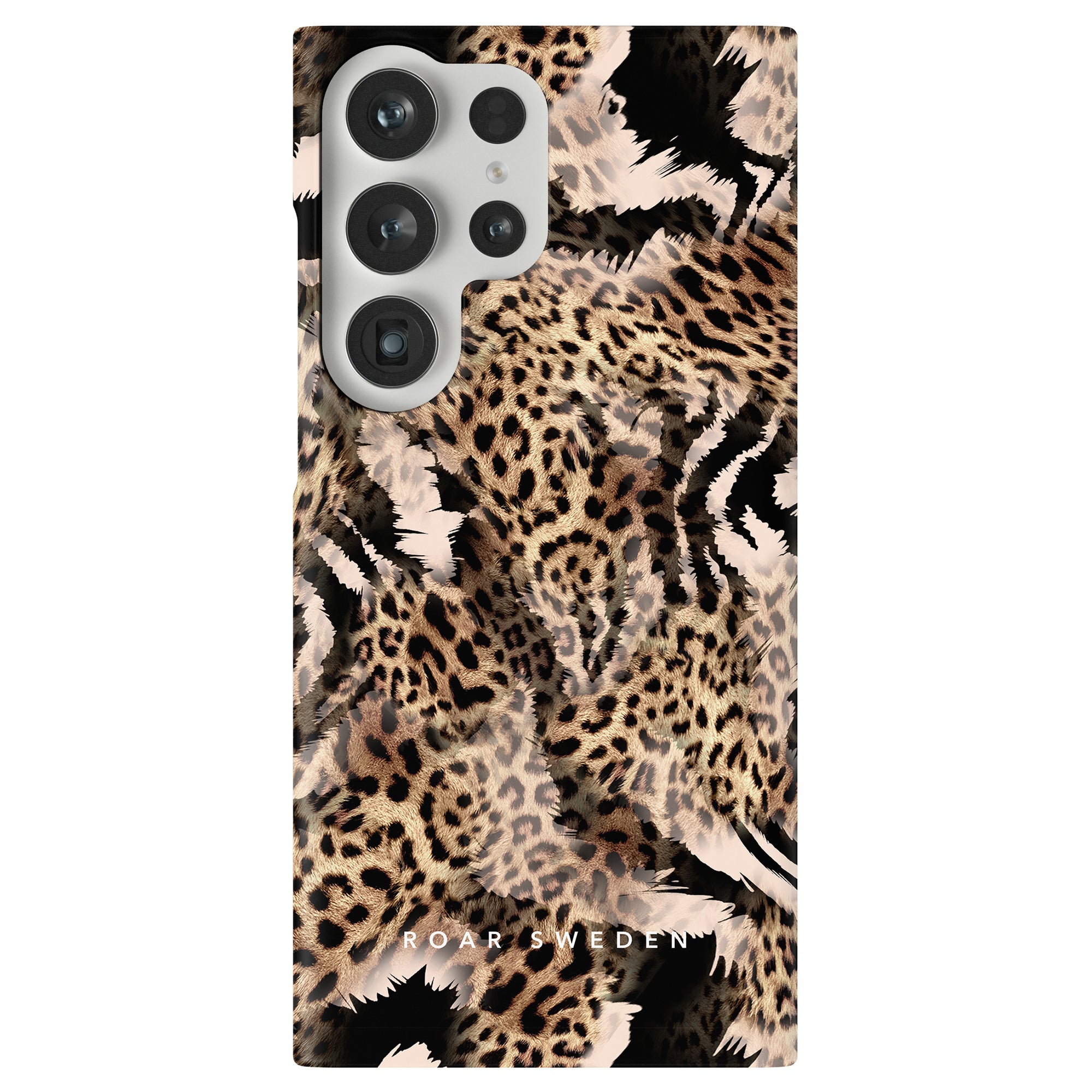 Ett Kenya - Tunt fodral med zebra- och leopardmönstrat telefonfodral för Samsung Galaxy S11 Pro.