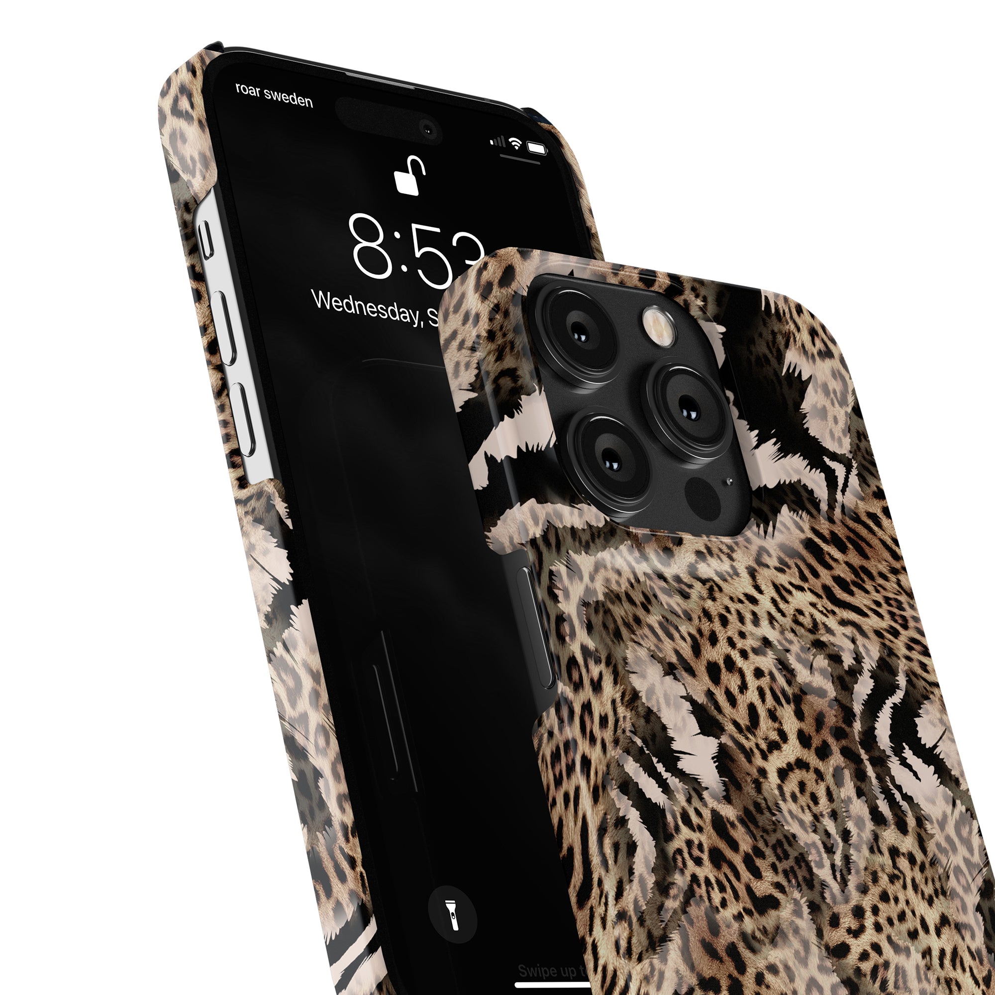 Ett elegant Kenya - Tunt fodral med leopardmönster för iPhone 11 Pro.