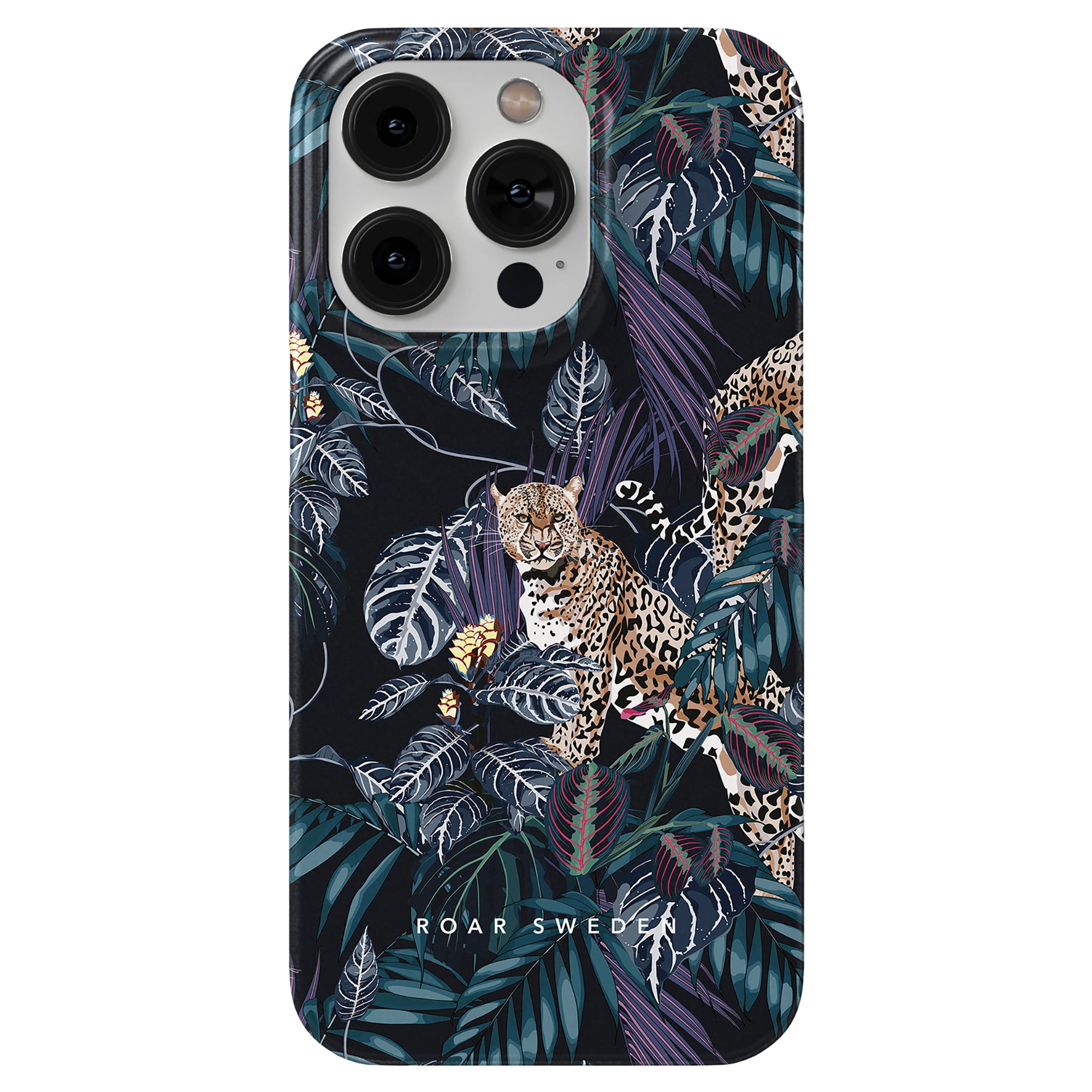 Förbättra din telefons stil med ett elegant svart Kingdom - Slim Case med en häftig leoparddesign.