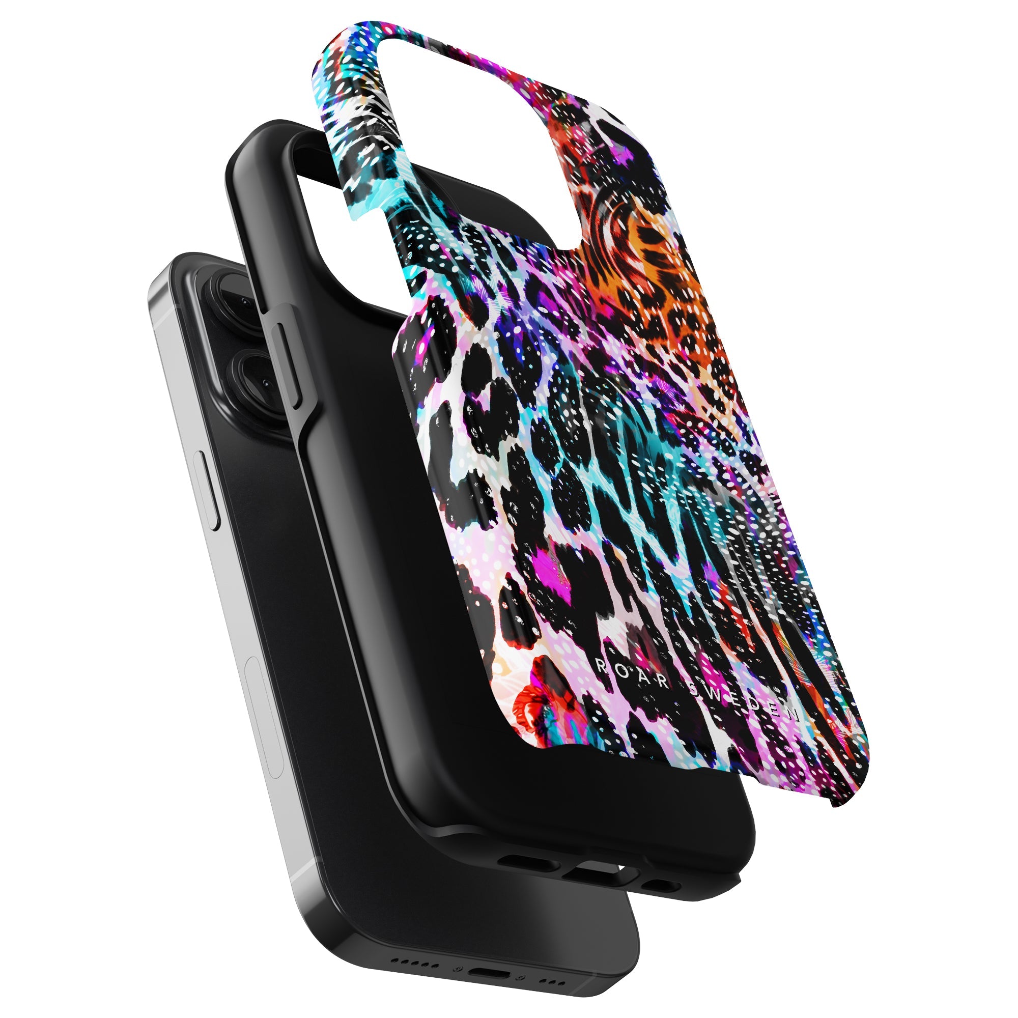 Ett livfullt Leopard Burst - Tufft fodral för iPhone 11, med pastellfärger.