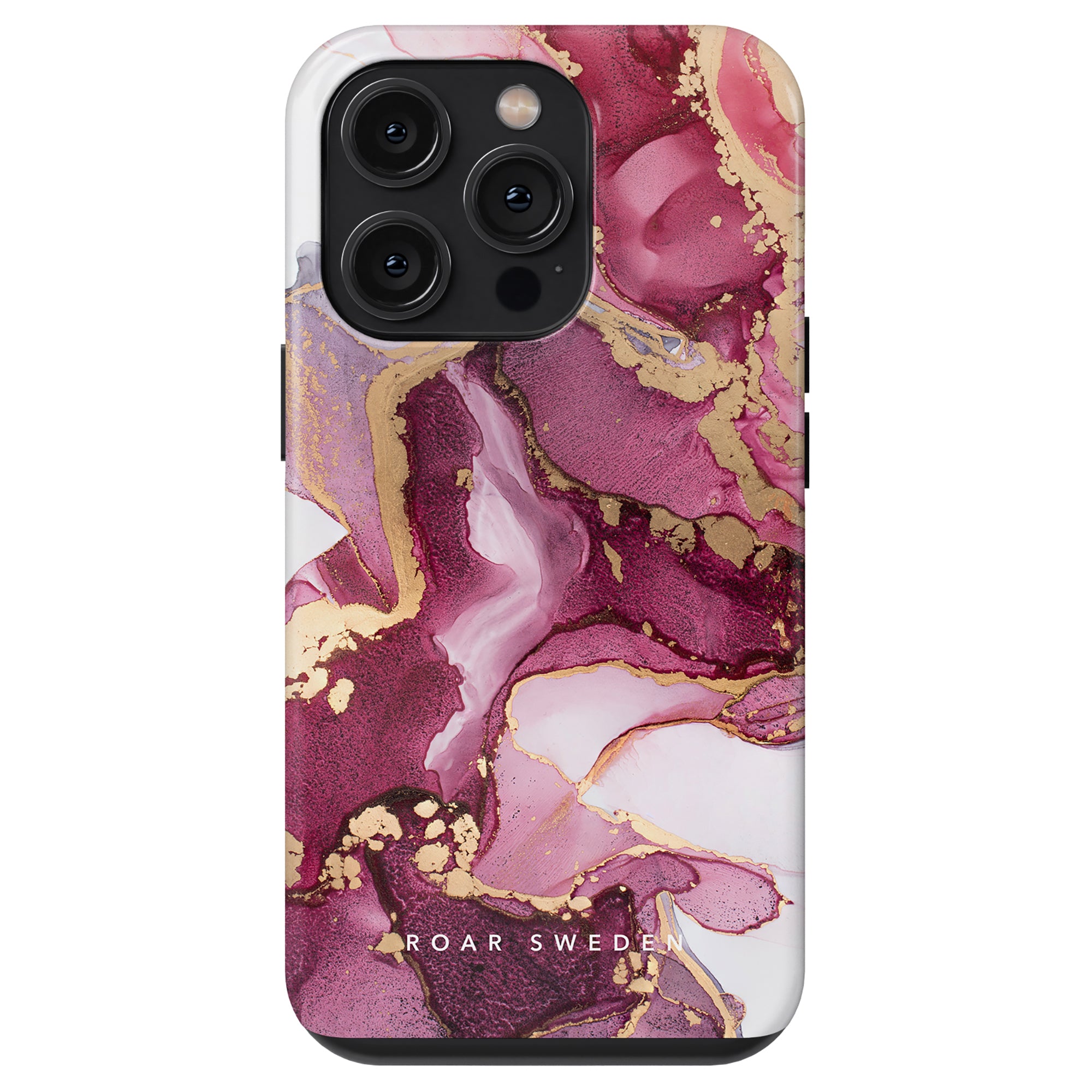 Ett rosa och guld Levante - Tufft fodral för iPhone 11 med fantastisk design.