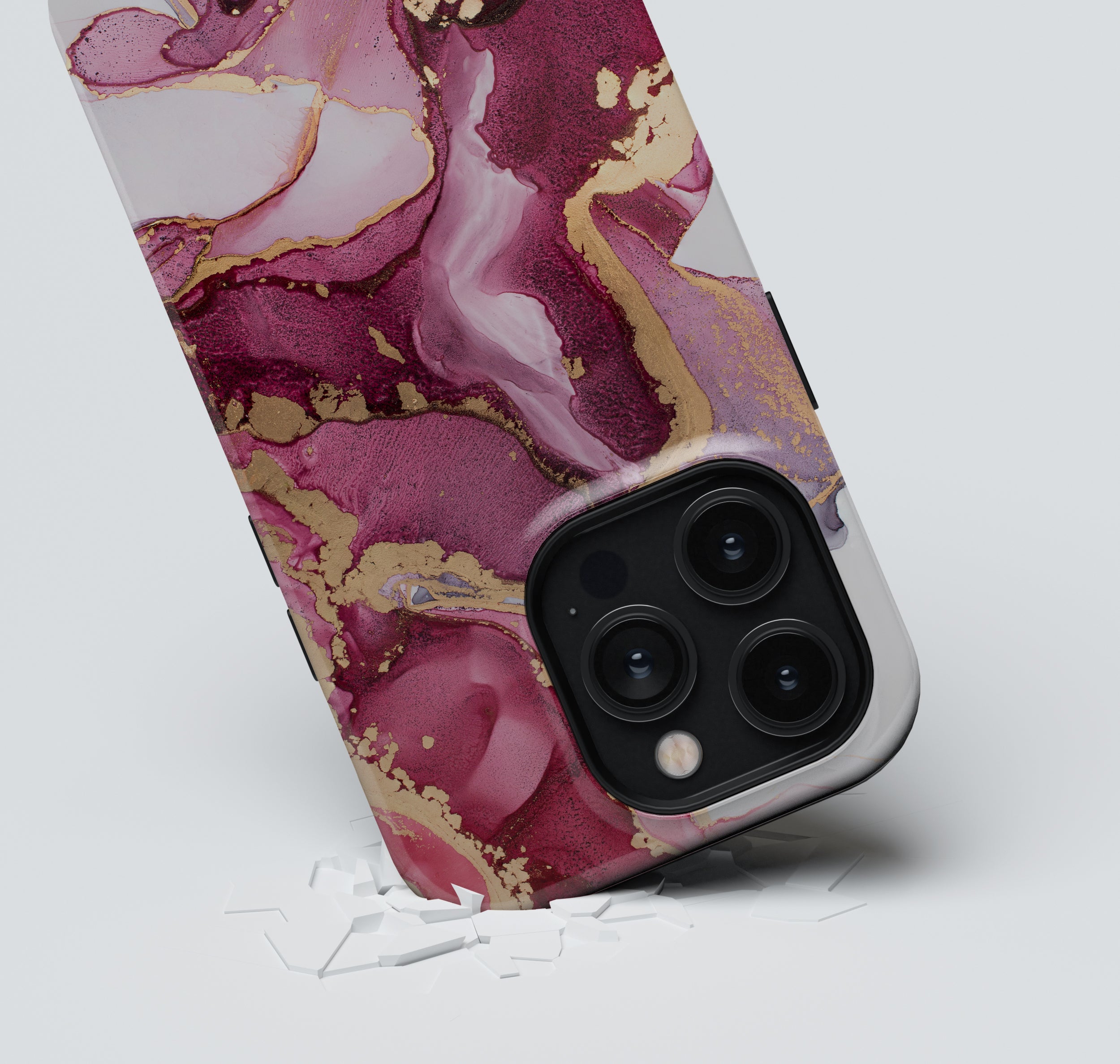 Ett vackert rosa och guldmarmor Levante - Tufft fodral för iPhone 11 Pro.