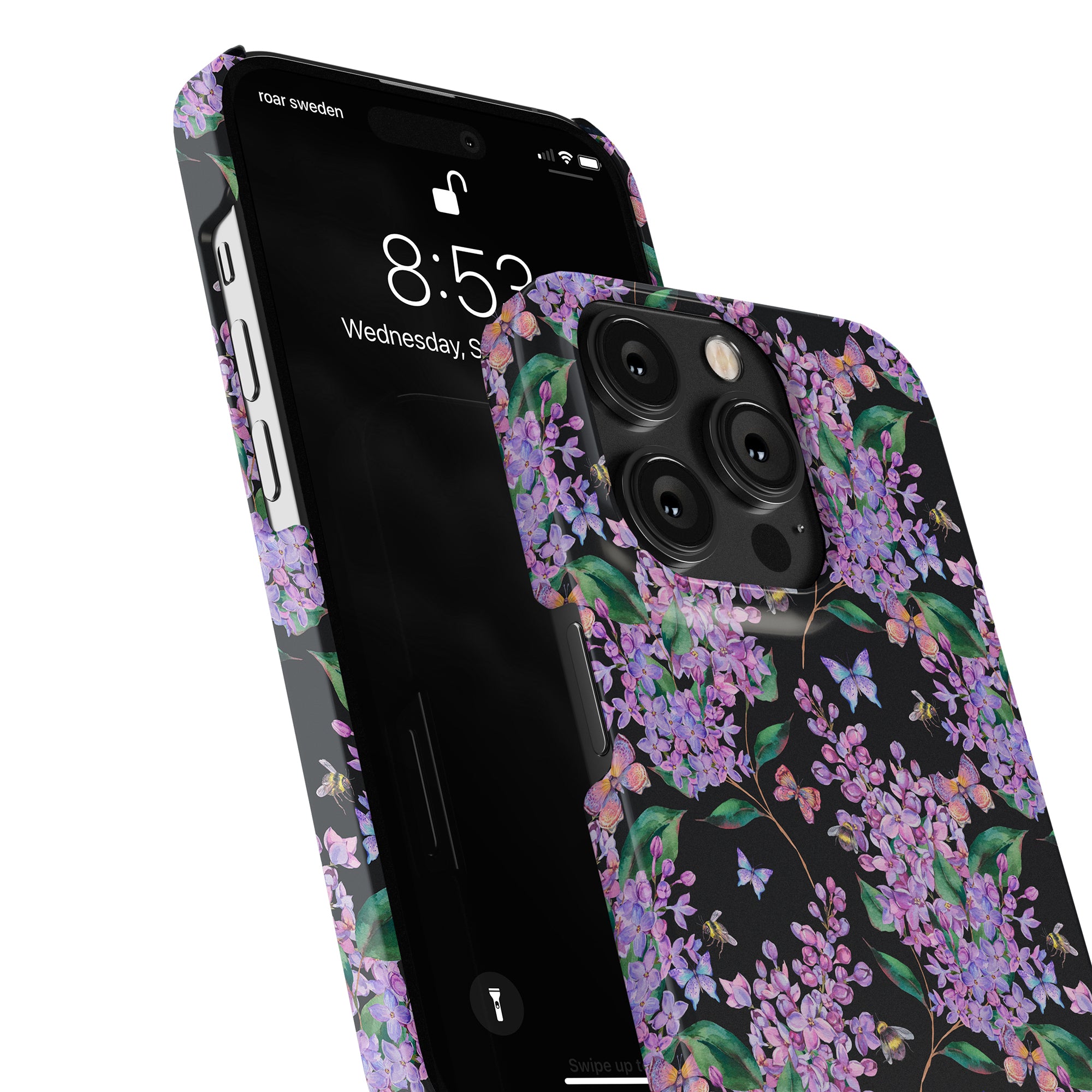 Lilac - Slim case är ett snyggt och skyddande telefonfodral designat speciellt för Lila 12 Pro-modellen. Den har en vacker design inspirerad av lila blommor (lila blommor).