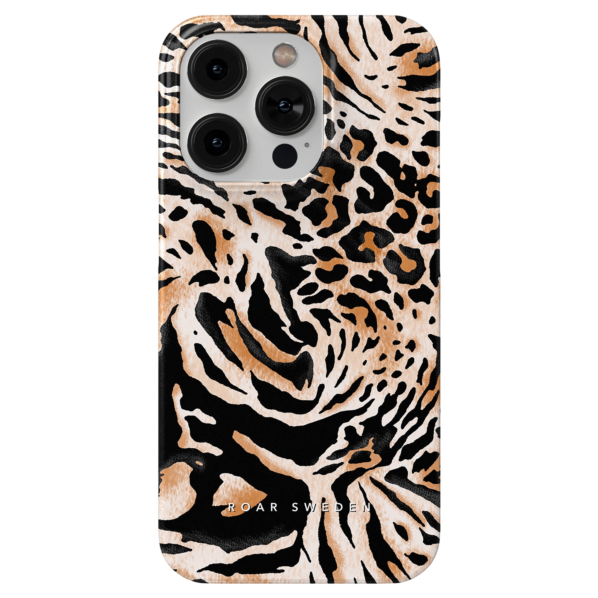 Ett Printeers Panthera Slim-fodral med leopardmönster för smartphoneskydd på iPhone 11.