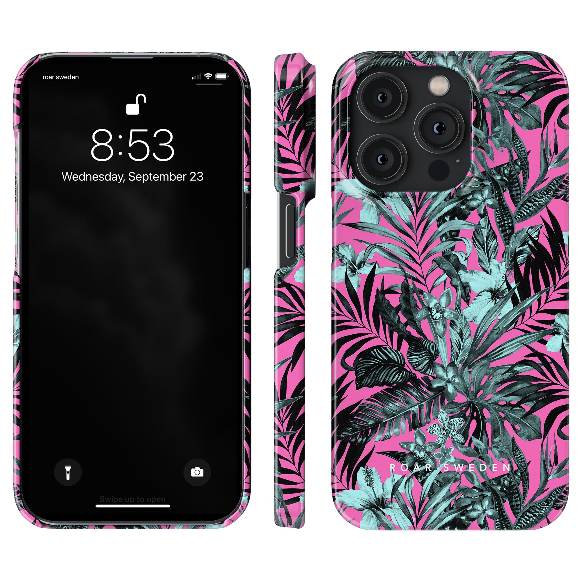 A Pink Jungle - Tunt skal för iPhone 11 Pro.