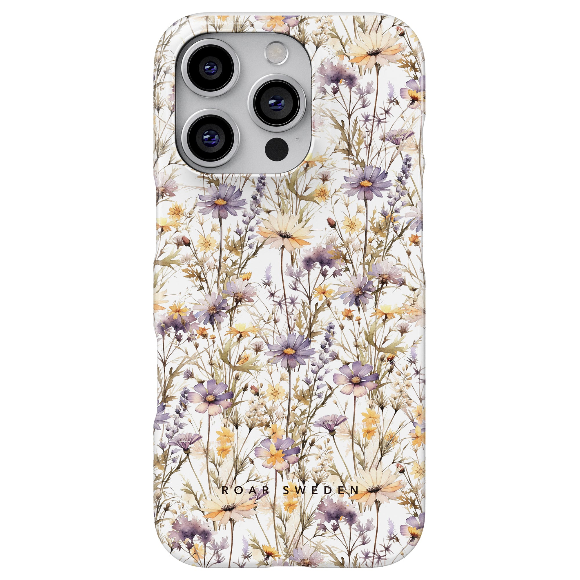 Vi presenterar "Purple Wildflower - Slim Case", en del av vår exklusiva Flower Collection. Detta eleganta fodral visar upp en hisnande blommig design med lila vilda blommor kompletterade med gula och vita blommor.