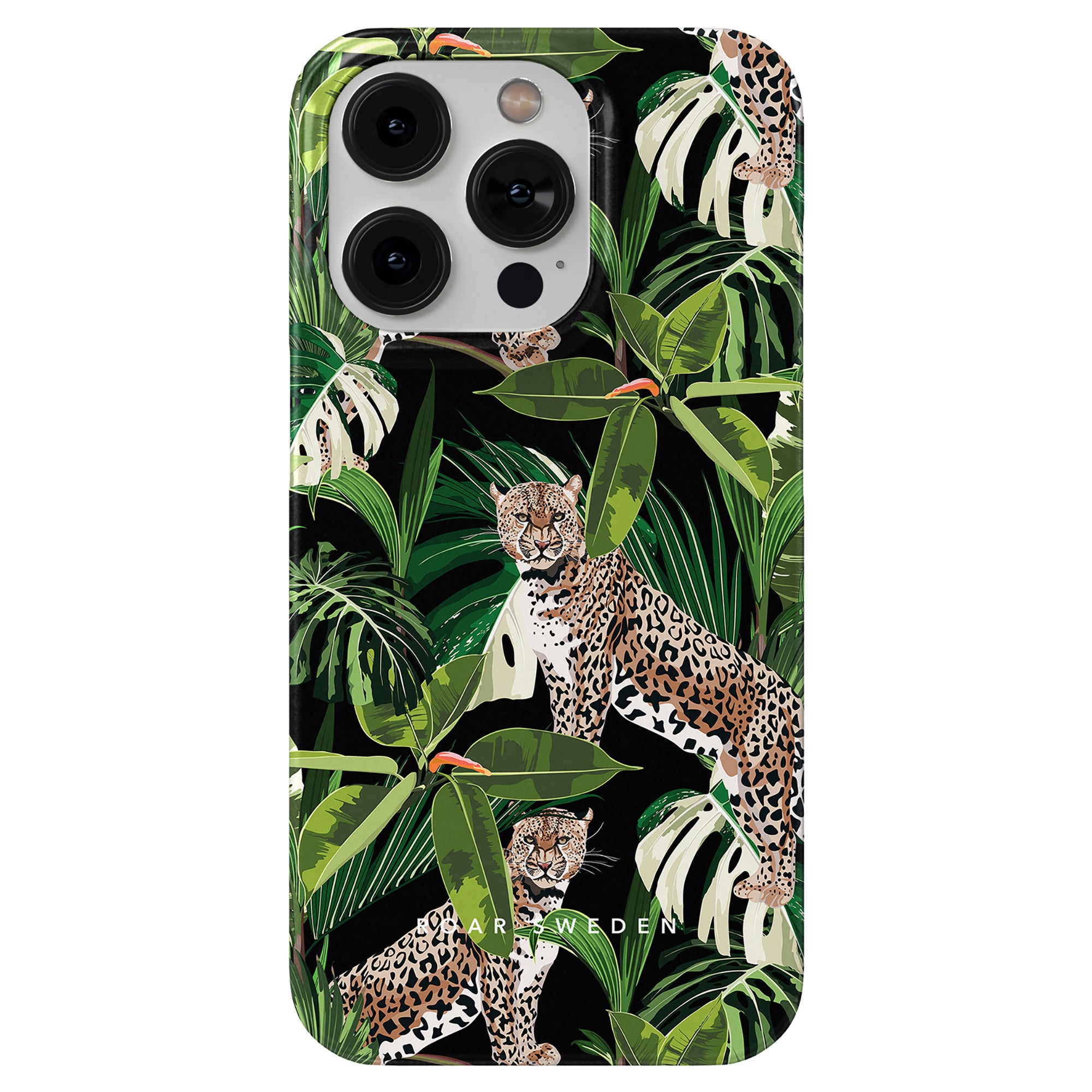 A Rainforest - Slim case telefonfodral med regnskogens puls och liv, med leopardmönster.
