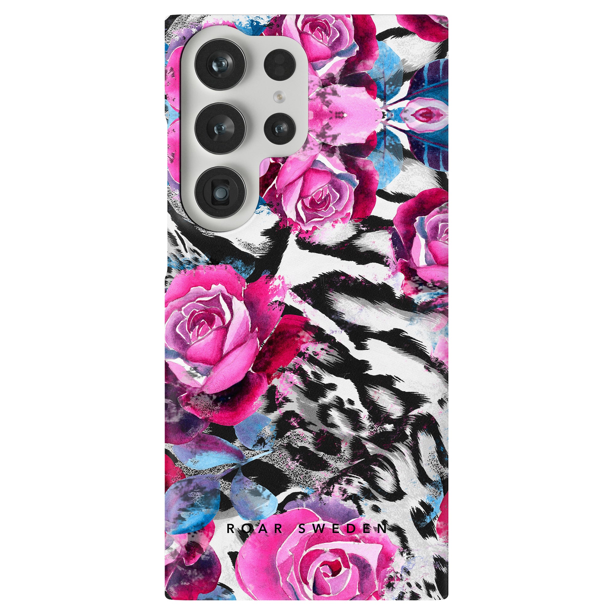 Produktbeskrivning: Förbättra din telefons stil med Rosy Wildcat - Slim fodral med en härlig kombination av rosa rosor och zebror. Den unika designen blandar sömlöst naturinspirerad skönhet med en touch av exotisk charm.