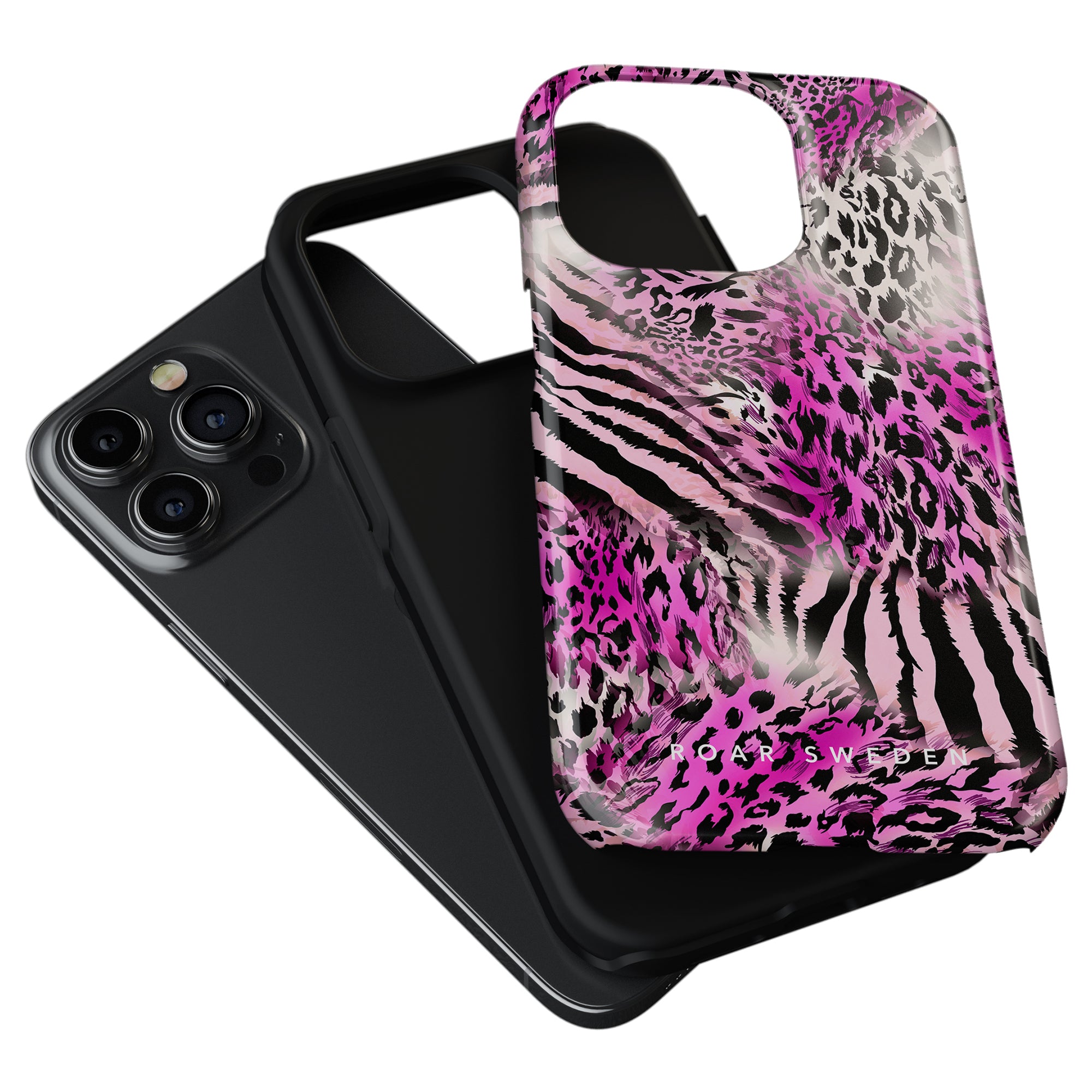 A Savannah Fuchsia - Tough Case with a pink and purple zebra print design for the iPhone 11.