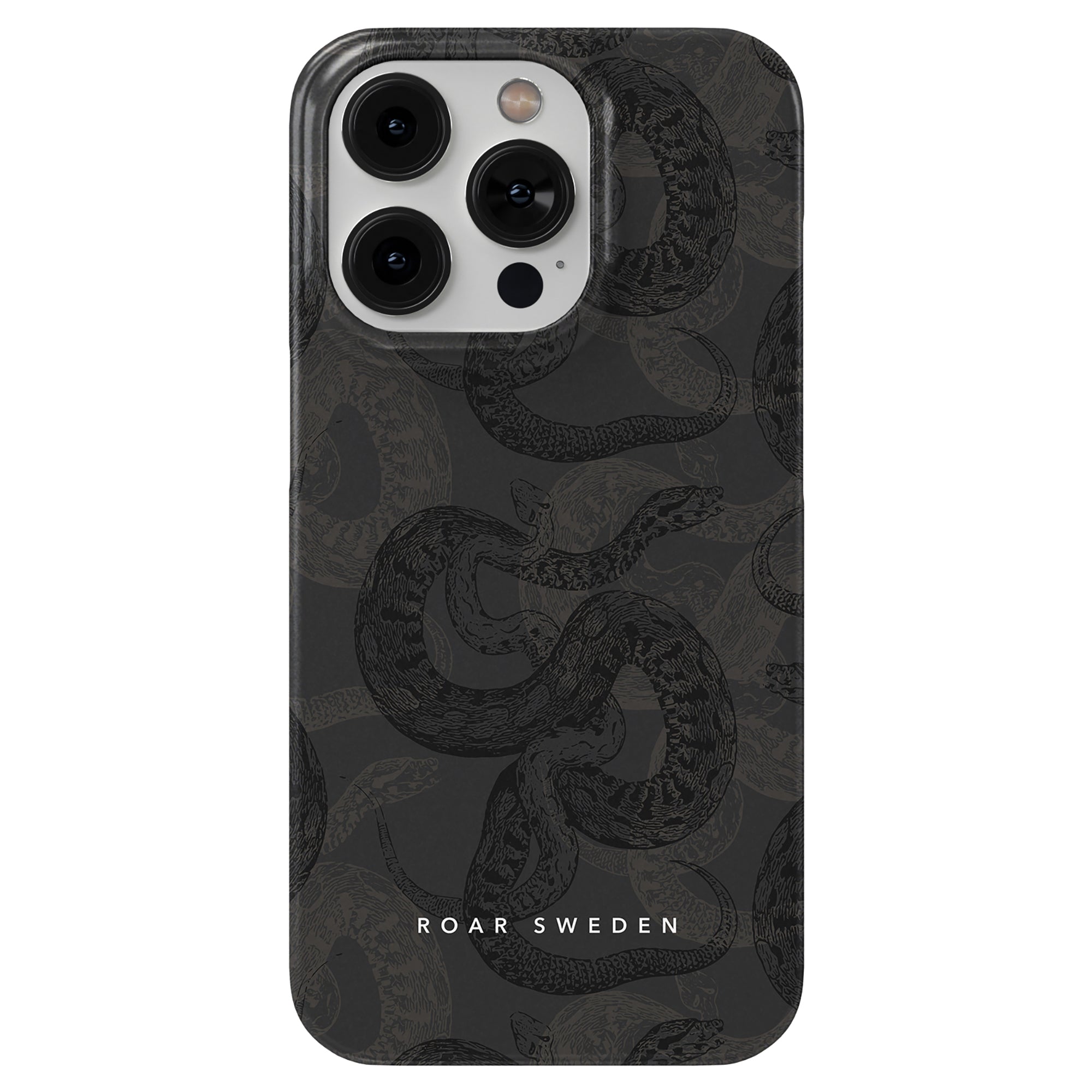 Serpent - Slim case from the Snakeskin Collection, featuring a subtle ormmönster and the text "Roar Sweden" at the bottom.