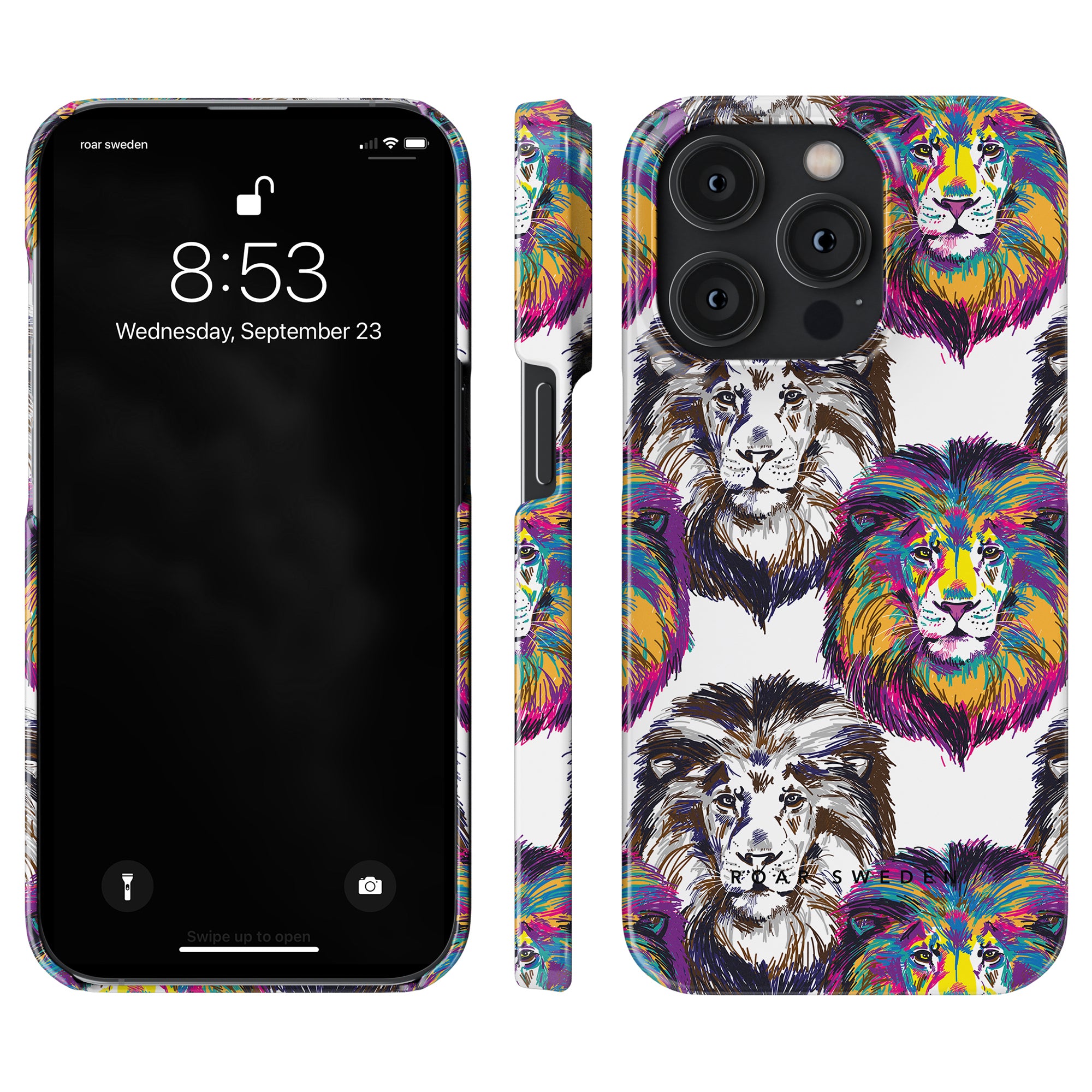 A vibrant Simba - Slim case featuring majestic lions.