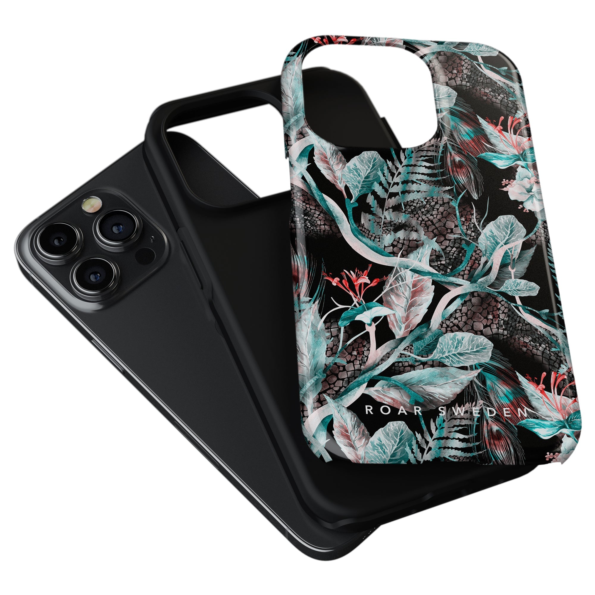 A Snake Jungle - Tough case with a floral pattern on it, perfect for your smartphone.