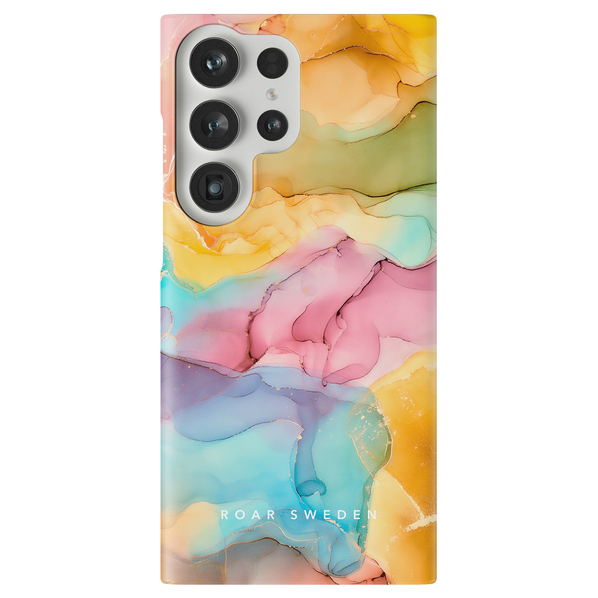 A Summer Breeze - Slim case,with a colorful marble pattern that skyddar mobil.