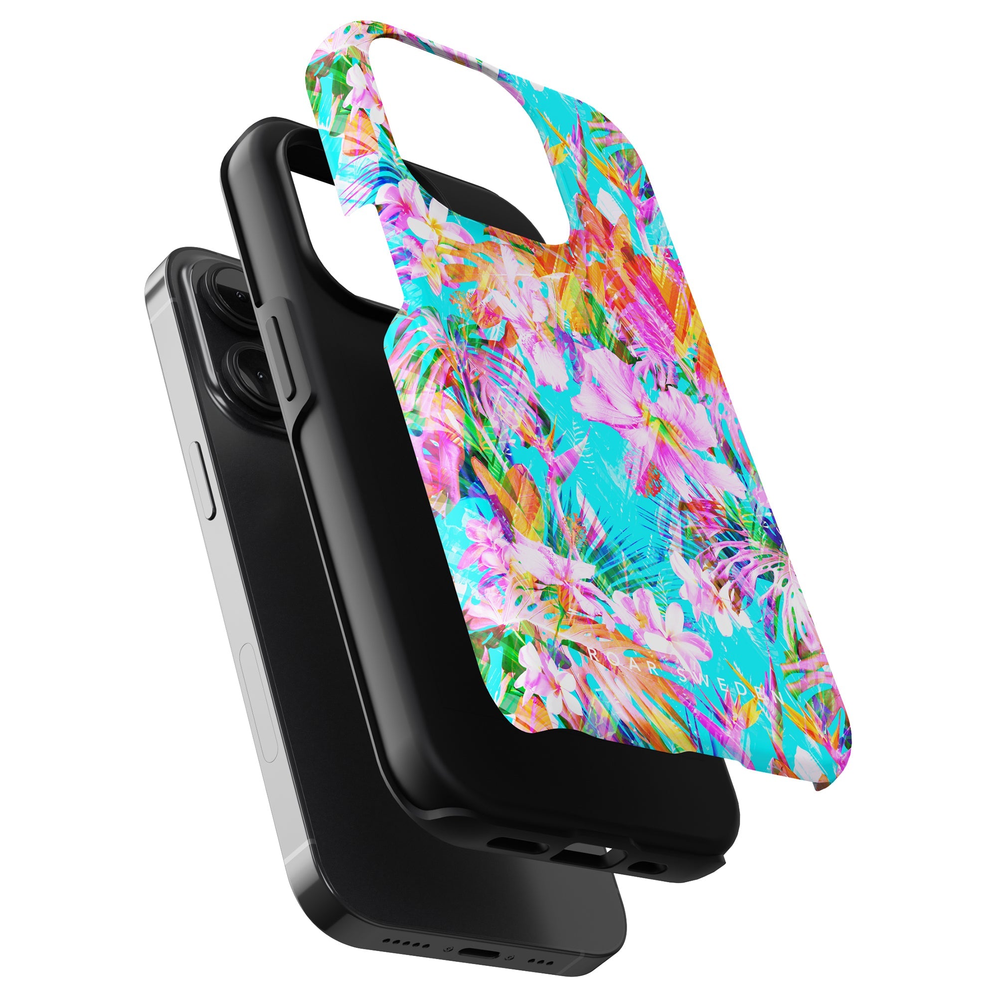 A colorful floral patterned Summer Burst - Tough case iPhone 11 case.