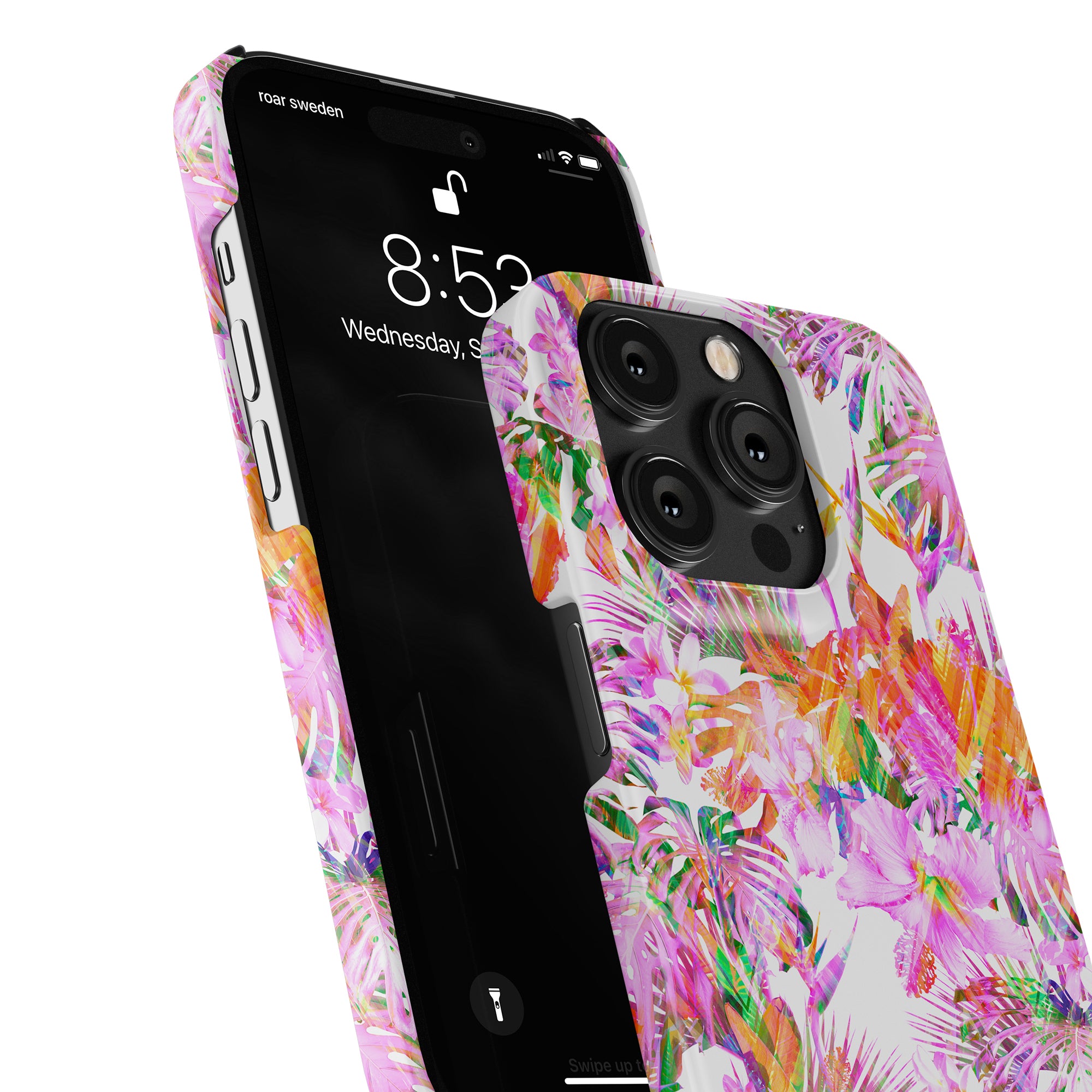 A tropical floral pattern Summer Vibe - Slim case, perfect for adding a vibrant "Summer Vibe" to your phone.