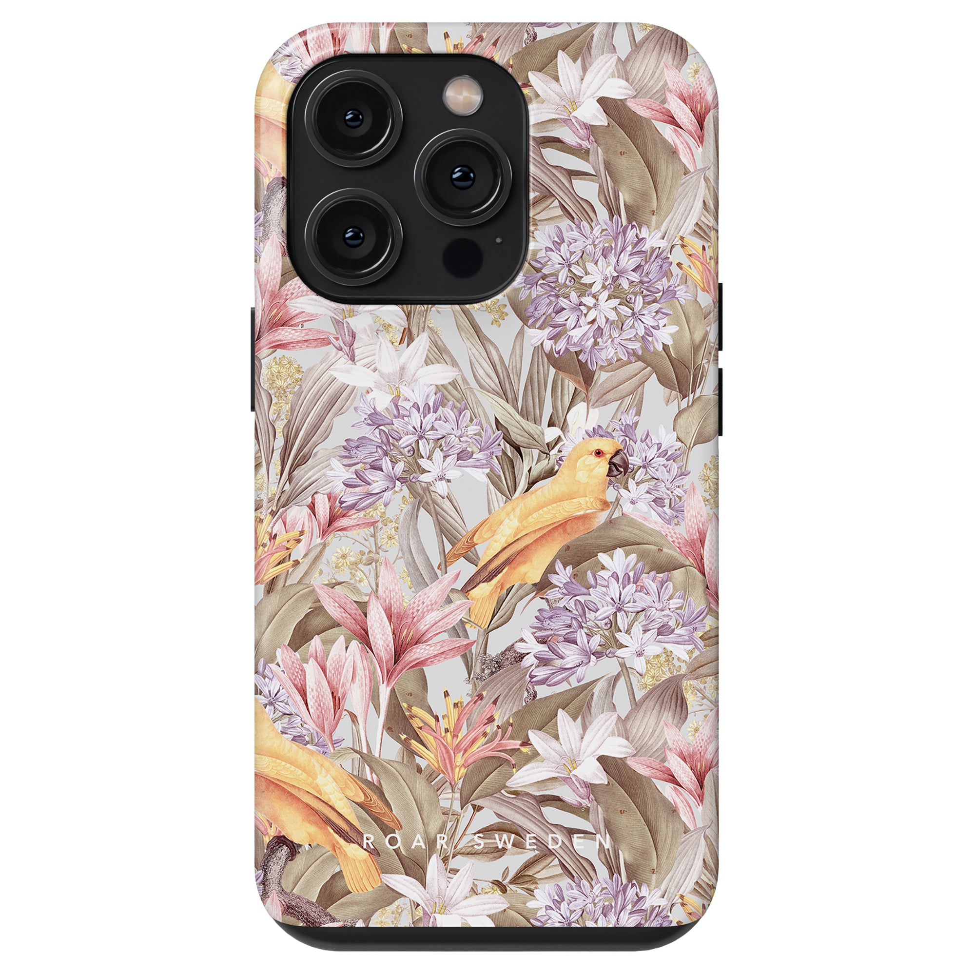 Floral and bird pattern Mango Parrot - Tough Case from the sommar collection with camera cut-outs.