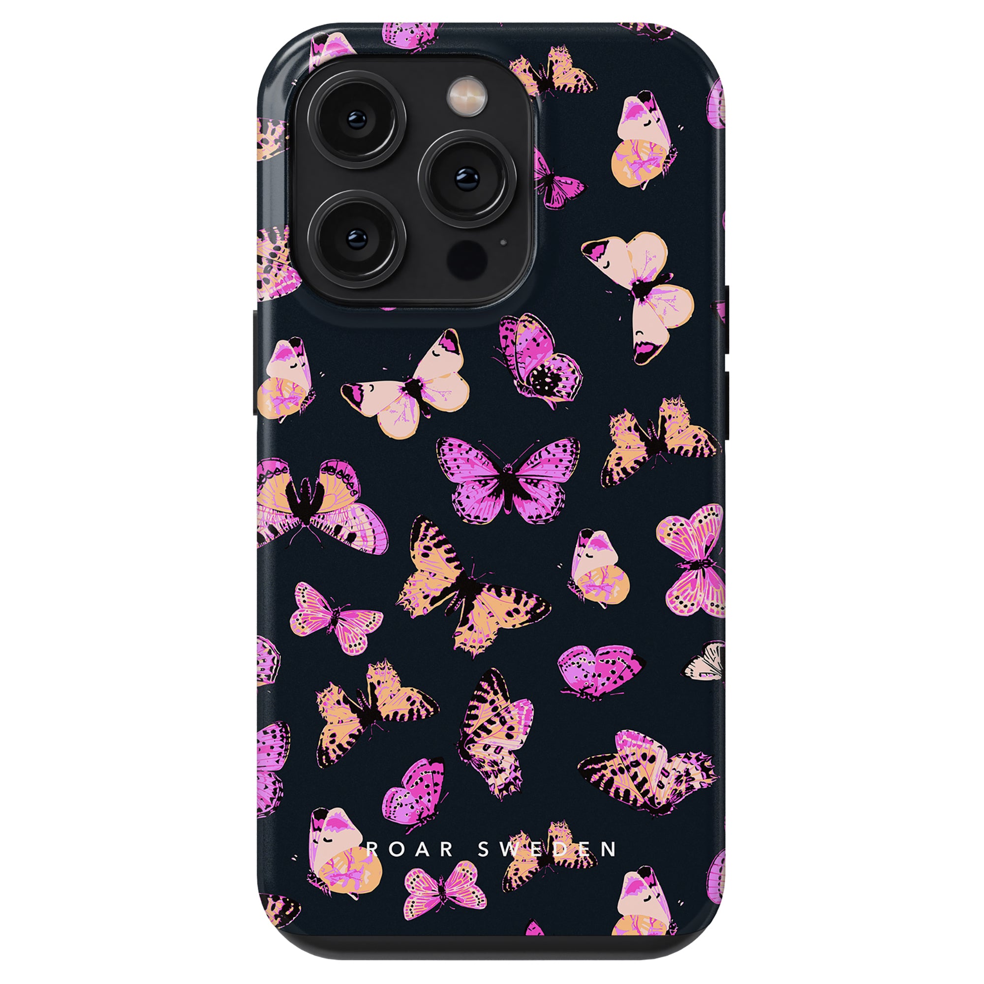 A smartphone case from the sommar collection featuring a Pink Butterflies - Tough Case design.