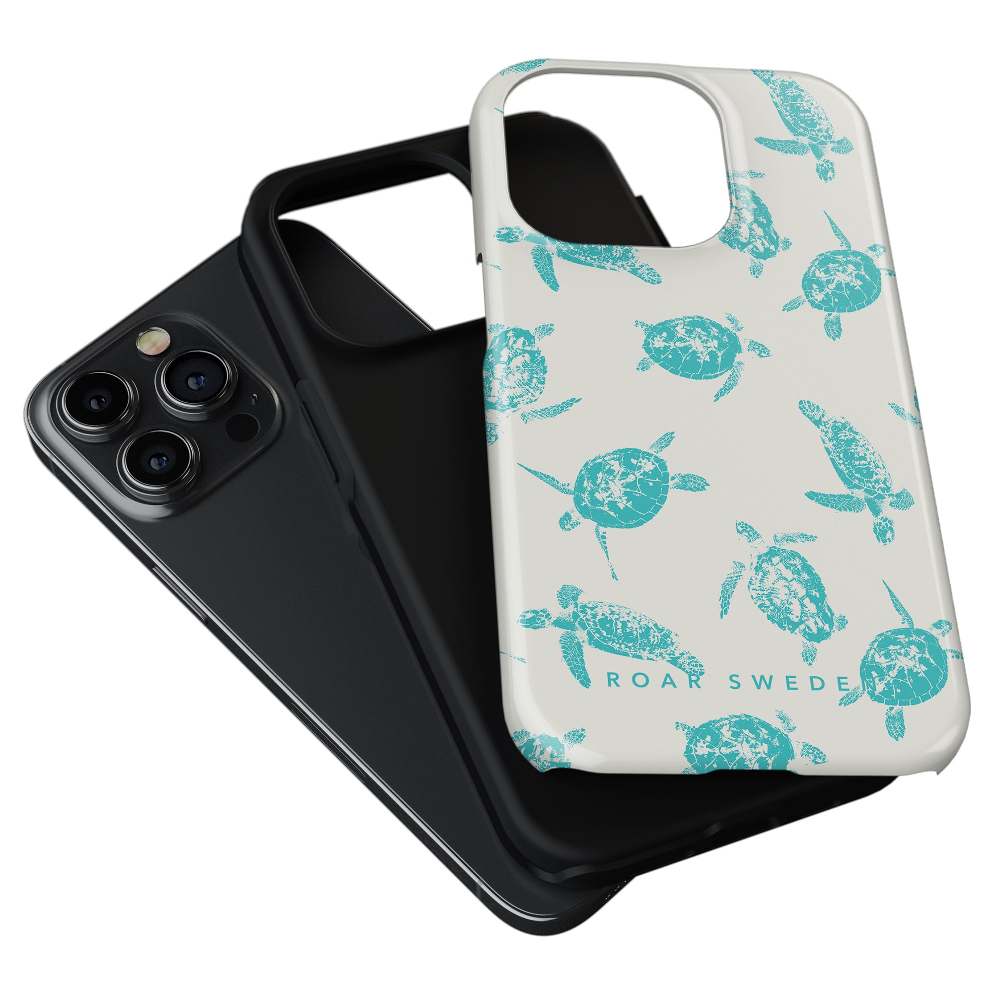 Black smartphone with a Sea Turtles - Tough Case from the ocean collection.