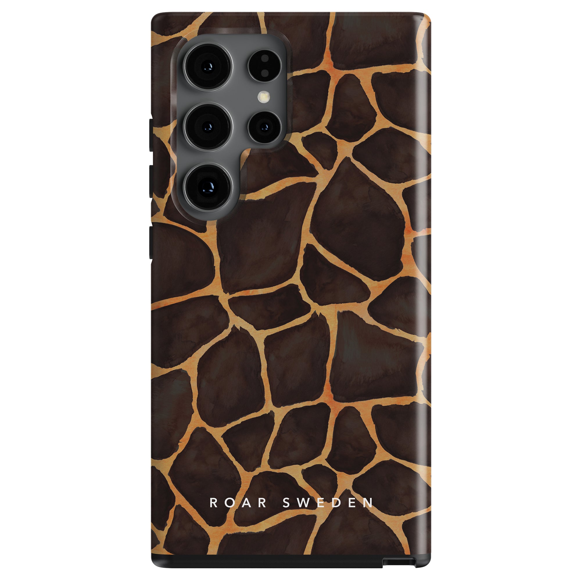 Smartphone with a Giraffe - Tough Case featuring multiple camera lenses and the text "roar sweden" at the bottom.