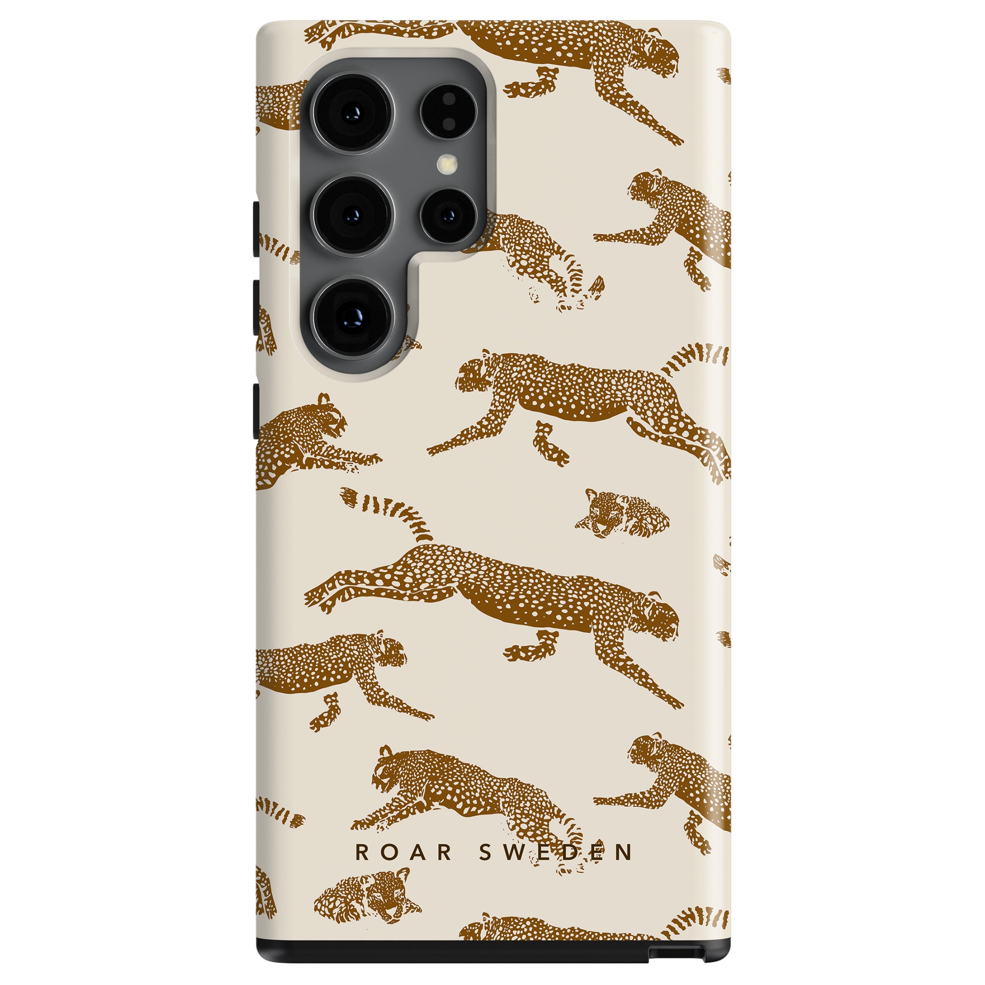 Smartphone with a Ritzy - Tough Case cheetah print tough case design.