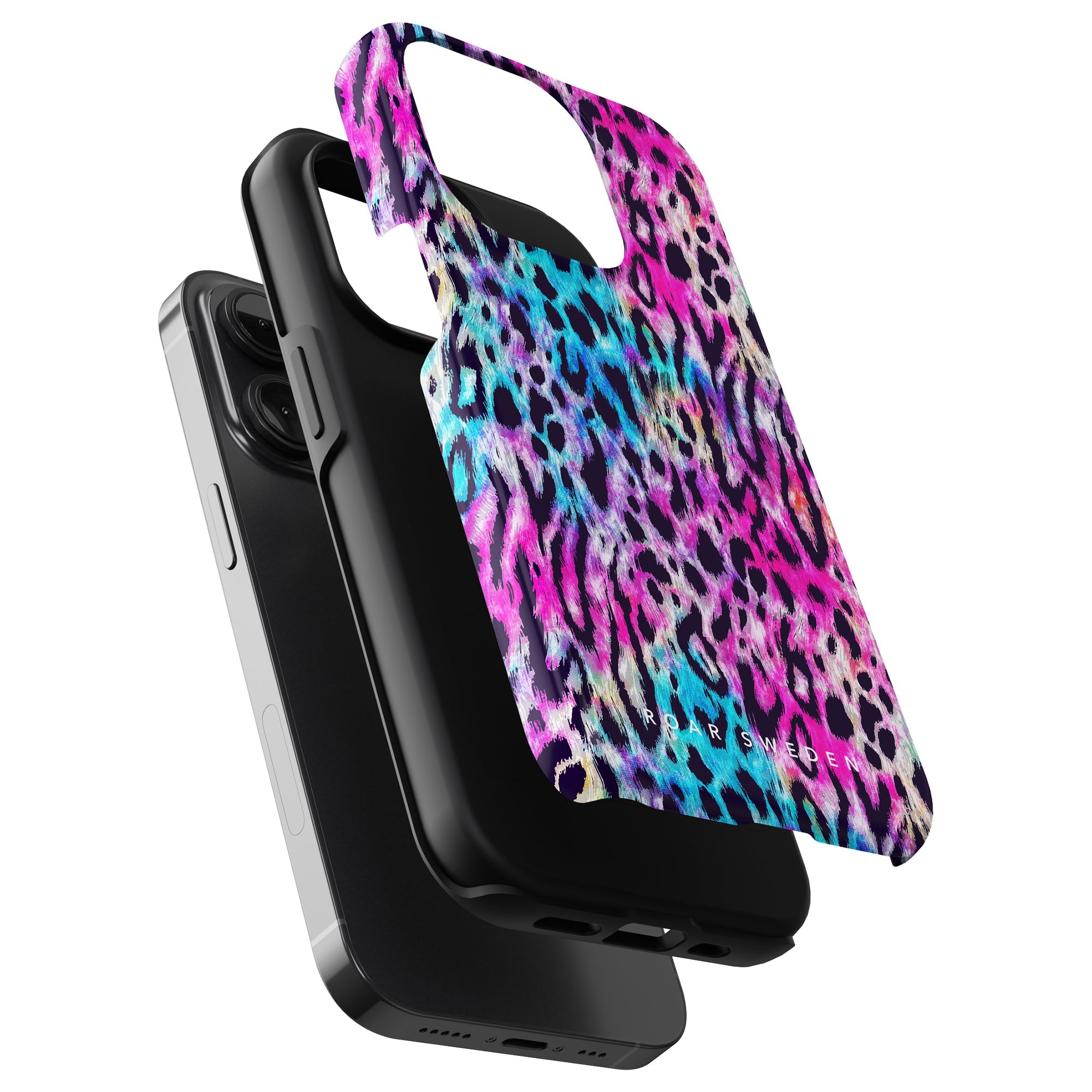 A Vibrant Fur - Tufft fodral med en färgglad leopardmönstrad design för iPhone 11. Denna Skyddande mobilskal från Roar Sweden tillför en touch av vild stil till din telefon samtidigt som