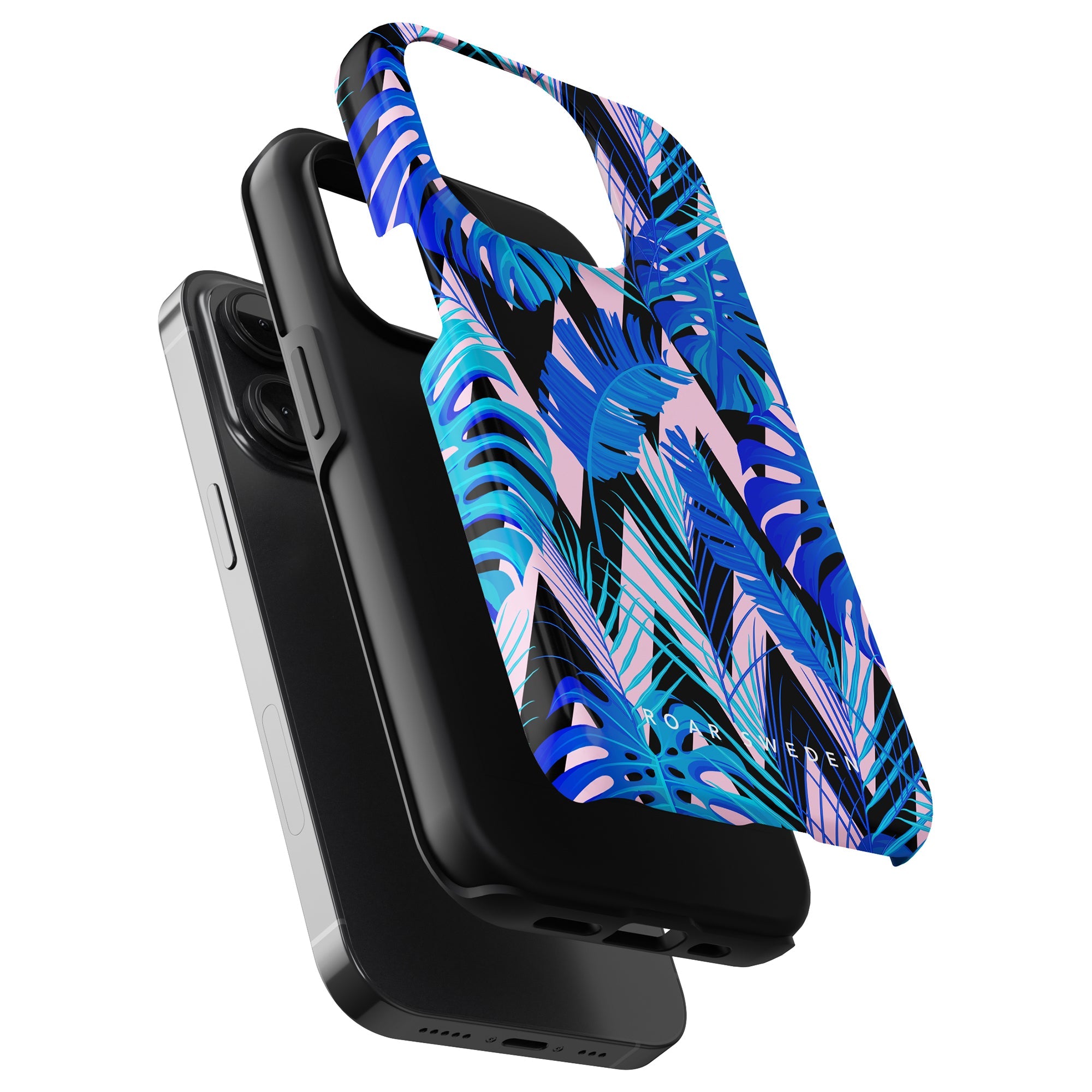 Ett Zigzag - Tufft fodral för iPhone 11 Pro med ett tropiskt mönster med palmblad.