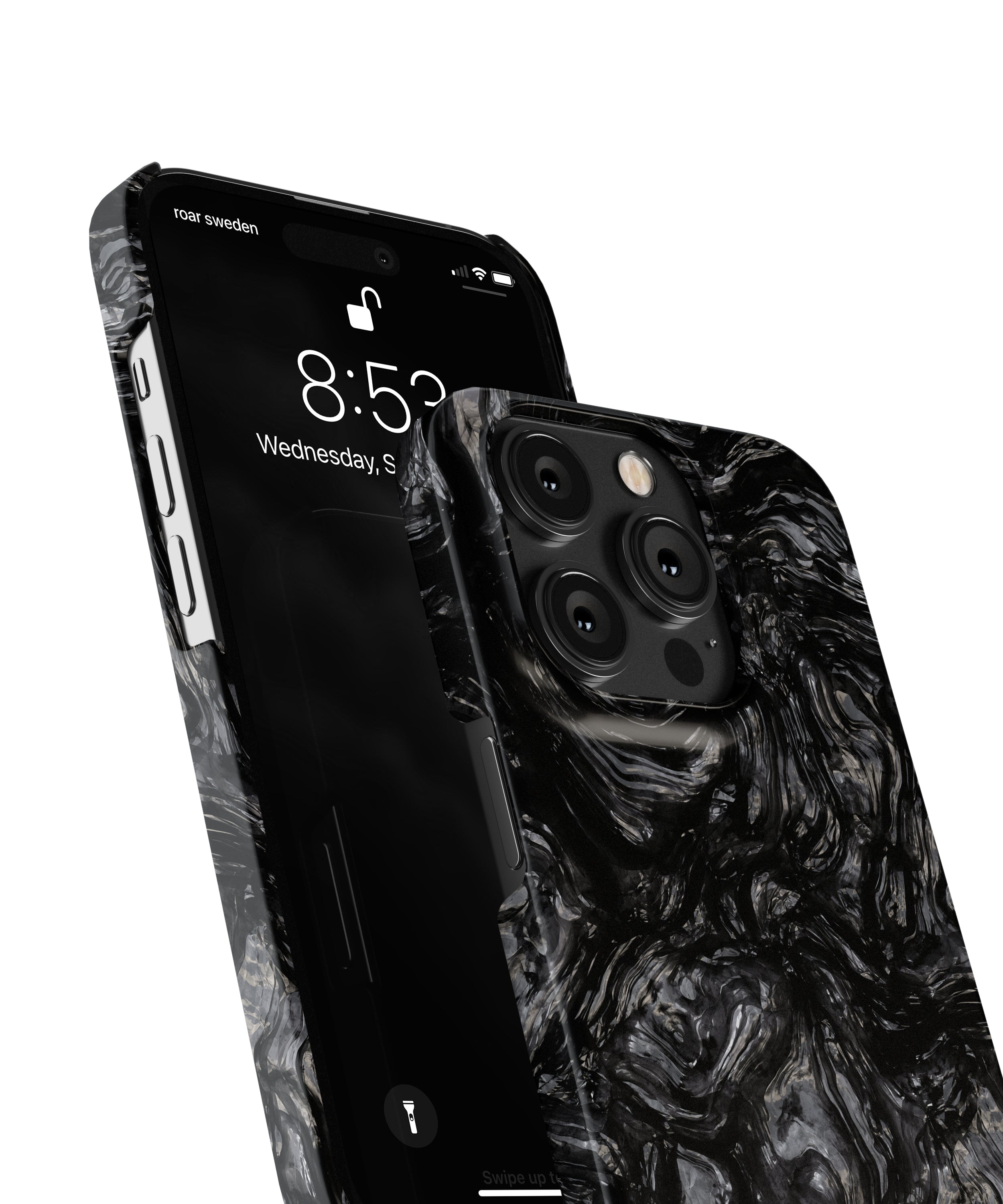 Förbättra och skydda din iPhone 11 Pro med vårt eleganta Lava Stone - Slim Case. Detta slitstarka fodral erbjuder en elegant svart marmordesign samtidigt som det ger en hållbar och pålitlig sköld för din enhet.