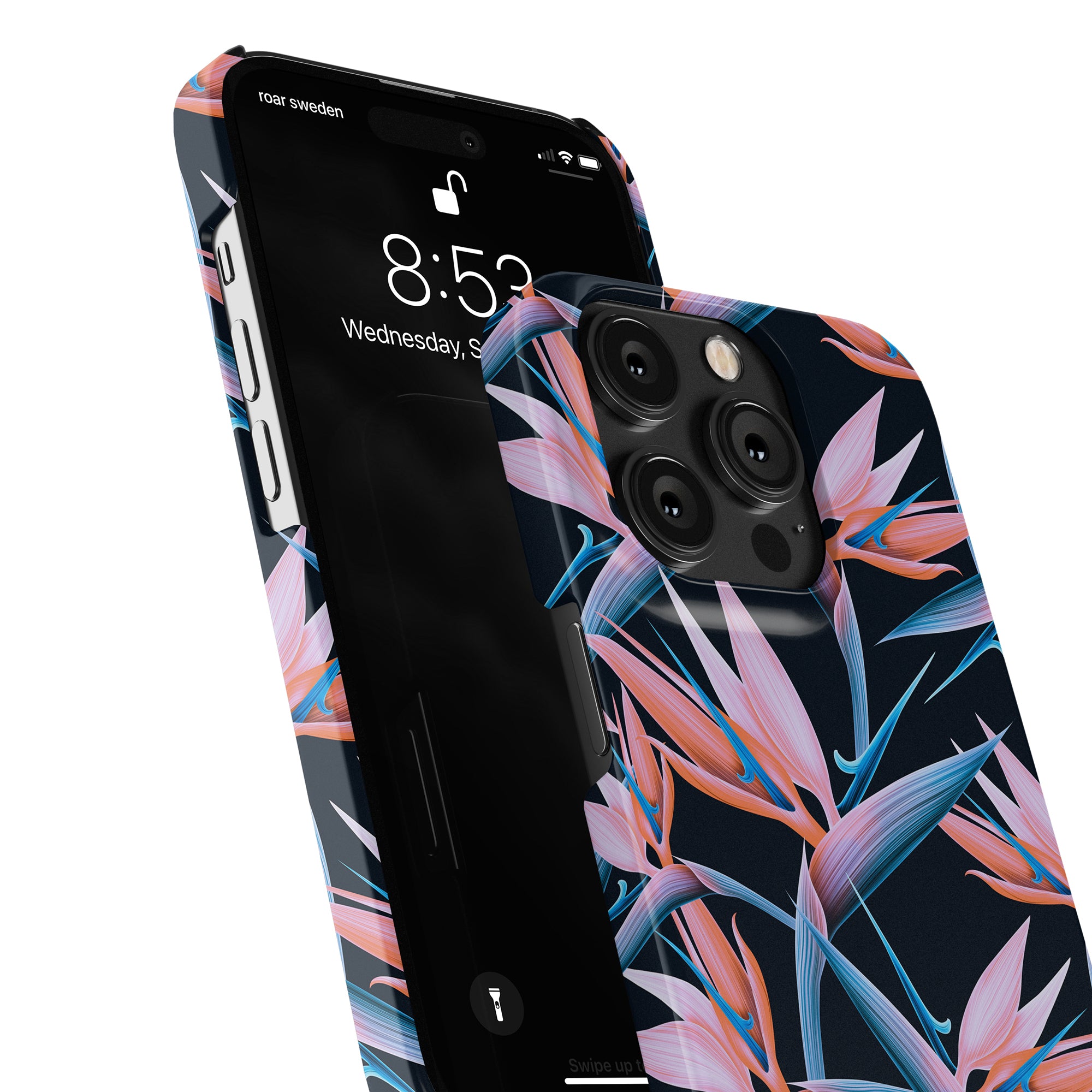 A Paradise - Slim case telefonfodral prydd med neonblommorna, tropiska blommor som kommer få din telefon att ryta till Sverige med stil.
