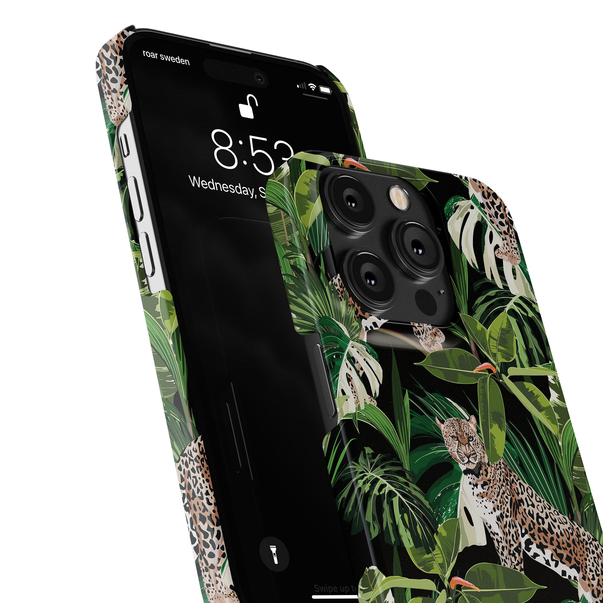 A Rainforest - Slim Case för iPhone 11 Pro, med leopardtryck.